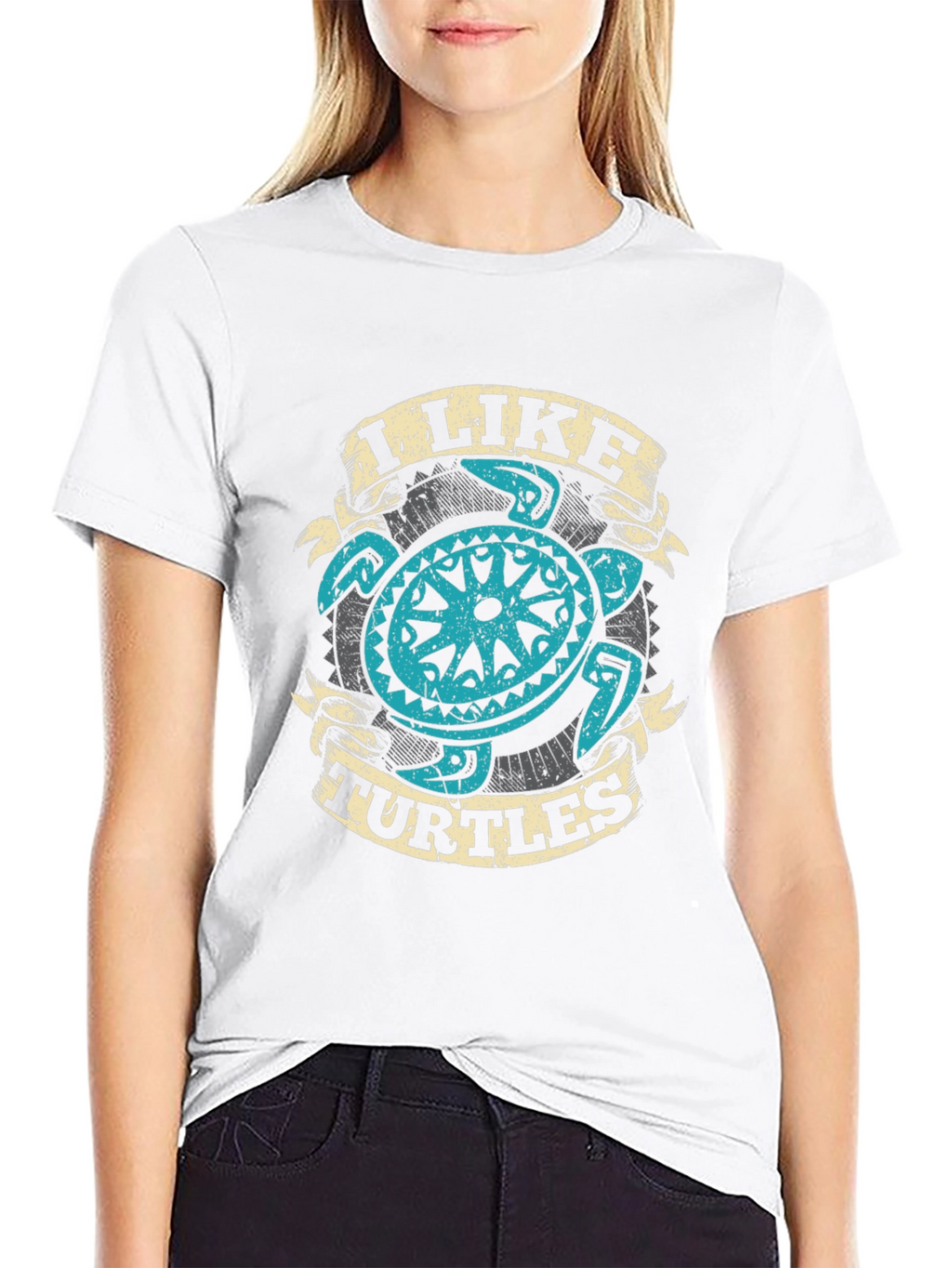 I Like Turtles Graphic Tee - Cool Turtle Design