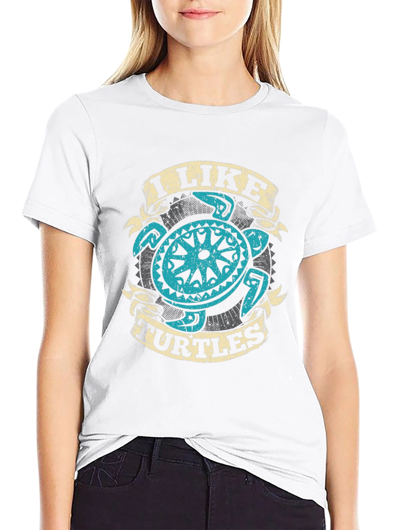 I Like Turtles Graphic Tee - Cool Turtle Design