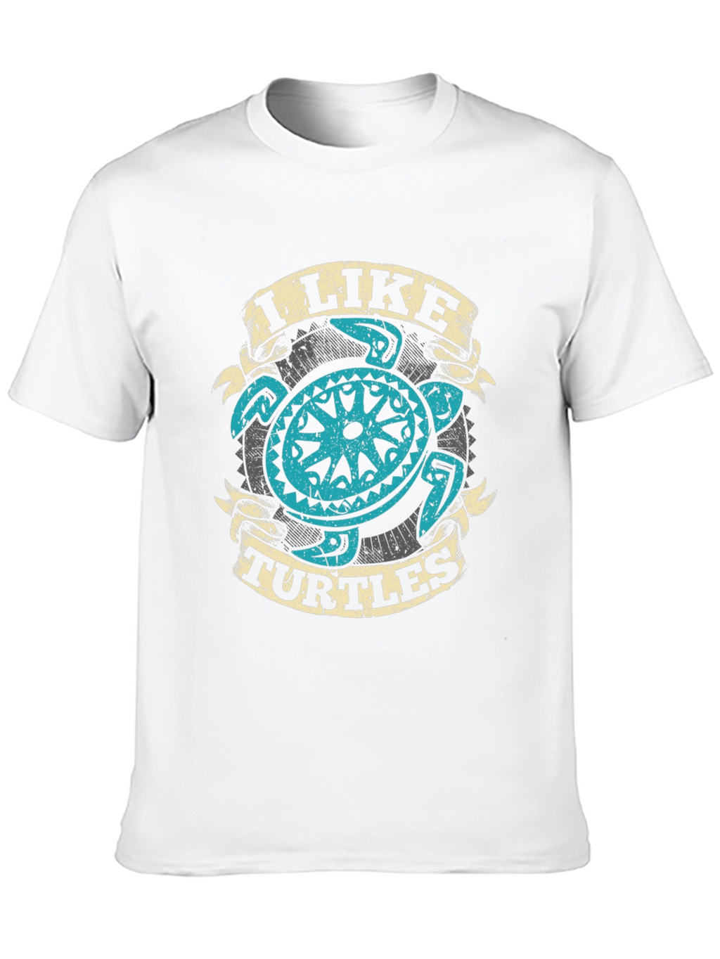I Like Turtles Graphic Tee - Cool Turtle Design