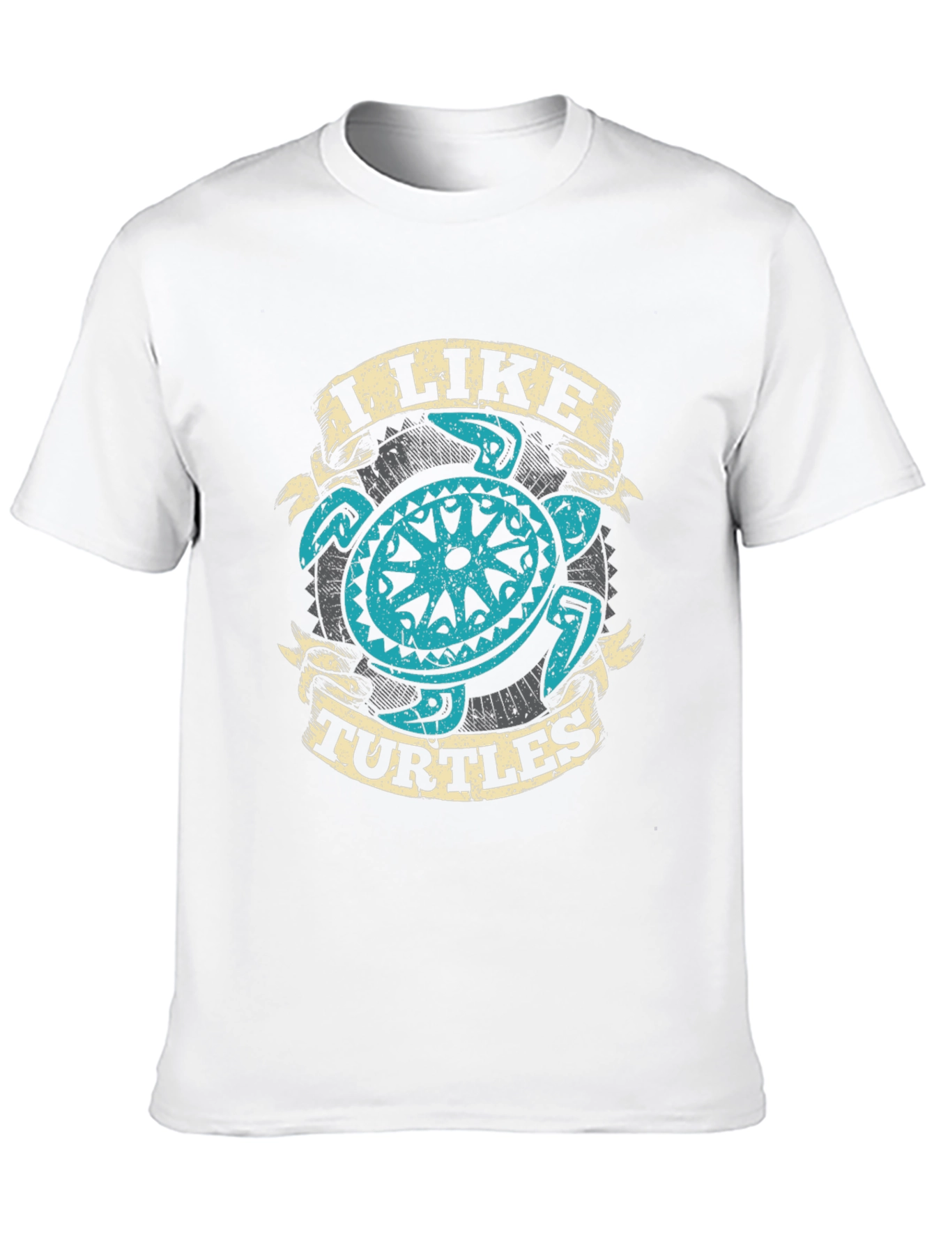 I Like Turtles Graphic Tee - Cool Turtle Design