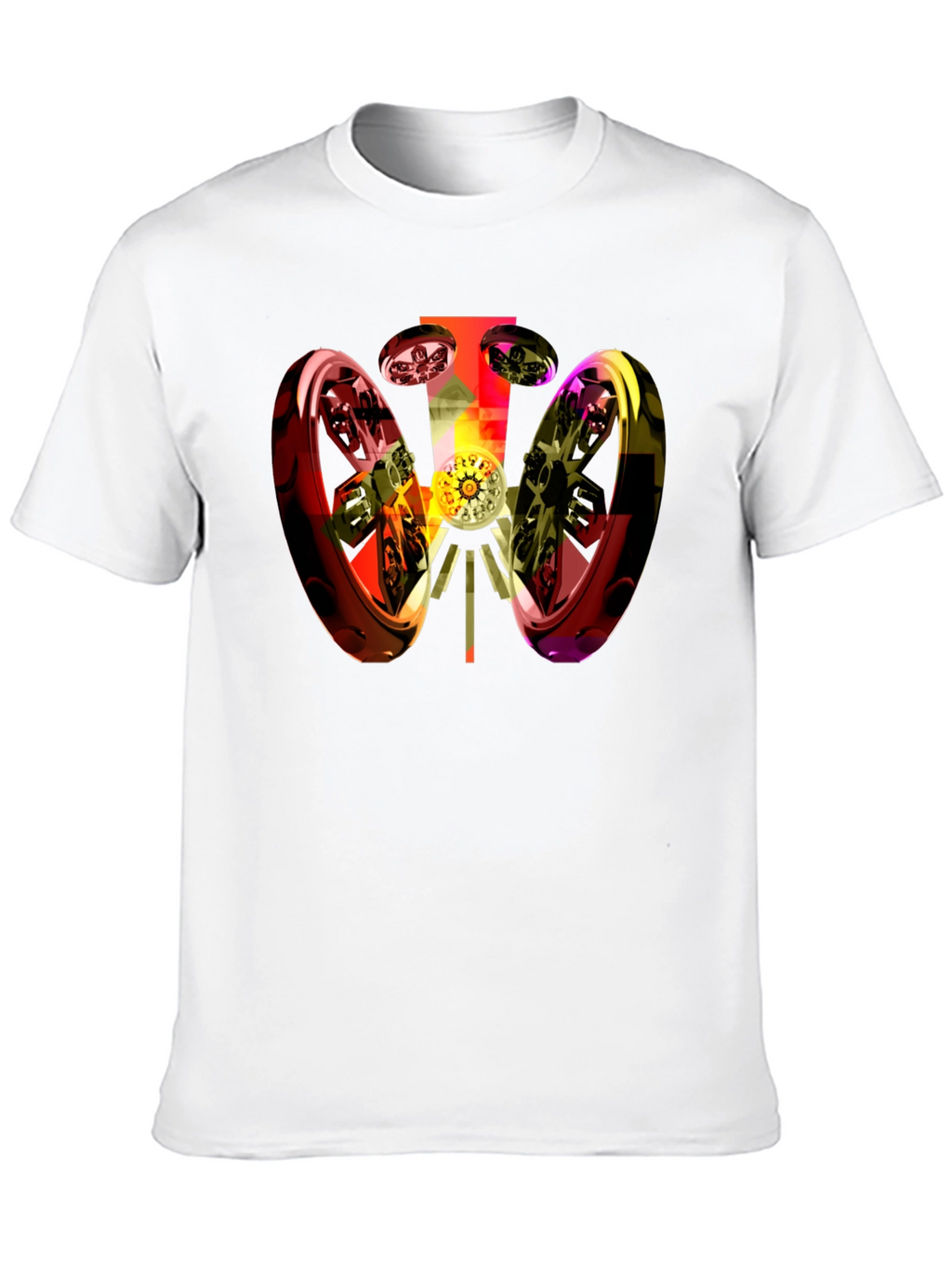 Abstract 3D Graphic Black T-Shirt