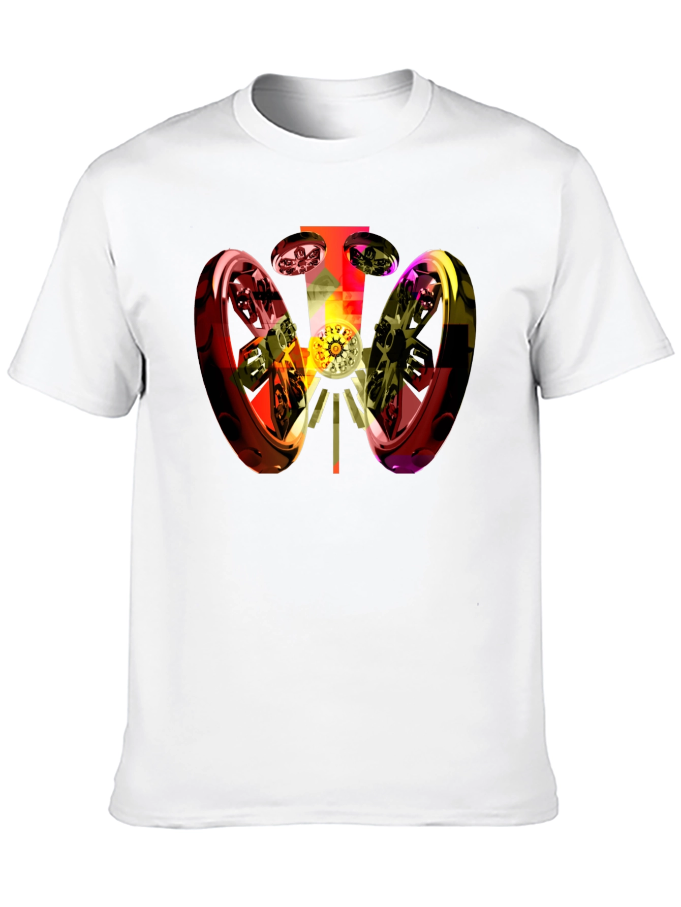 Abstract 3D Graphic Black T-Shirt