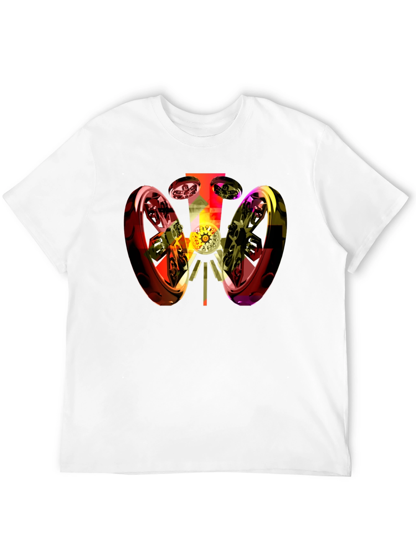 Abstract 3D Graphic Black T-Shirt