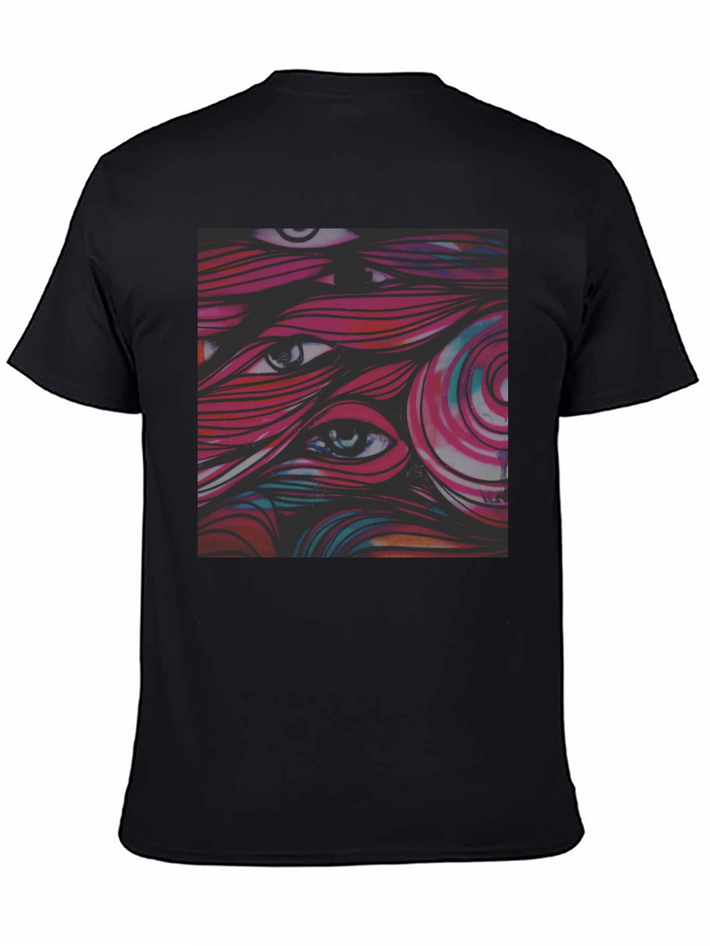 Eye-Catching Graphic Tee - Black