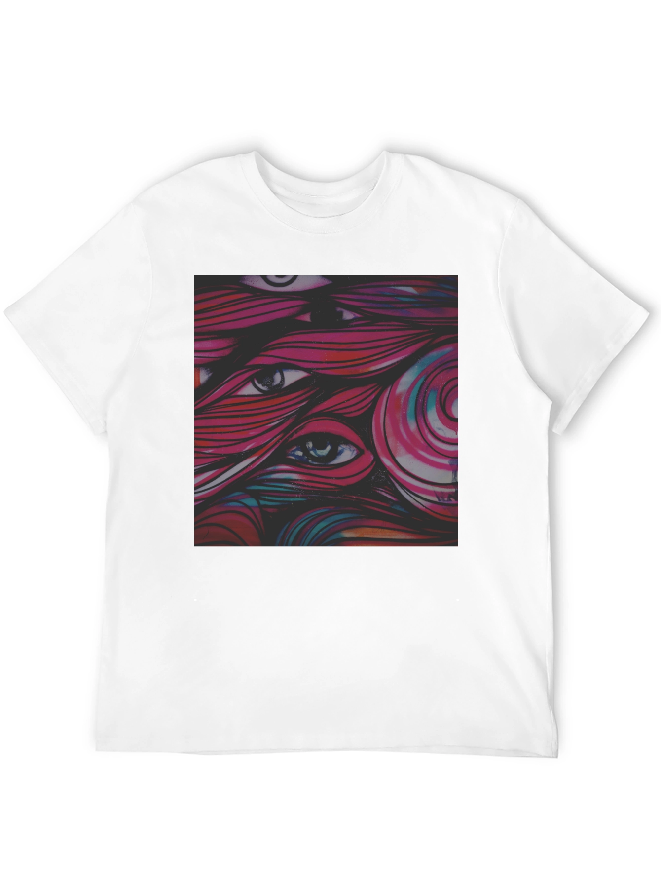 Eye-Catching Graphic Tee - Black
