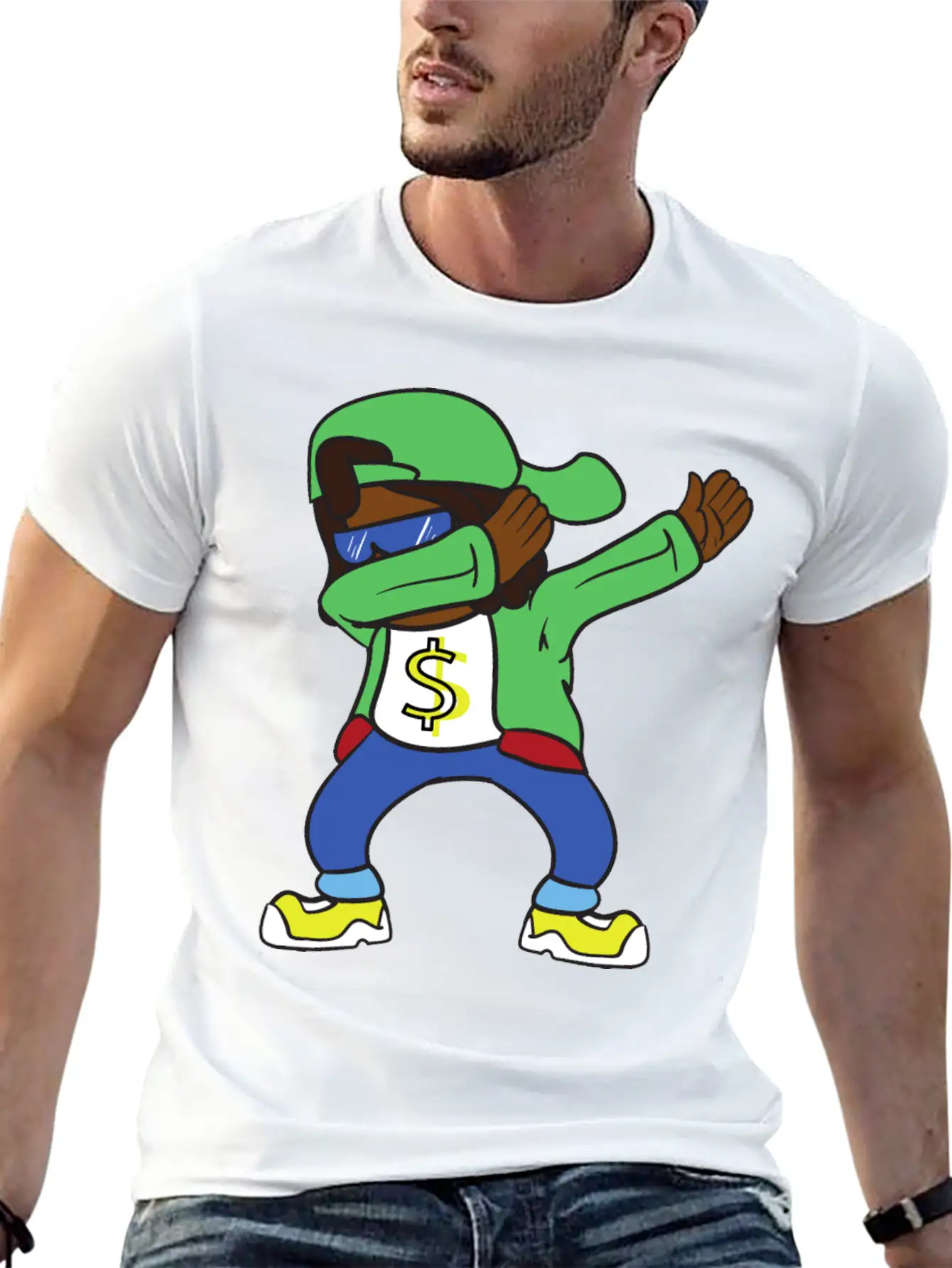 Dabbing Dab Rapper Hip Hop Stylish Everyday T-Shirt – Unisex Basic Cotton Tee