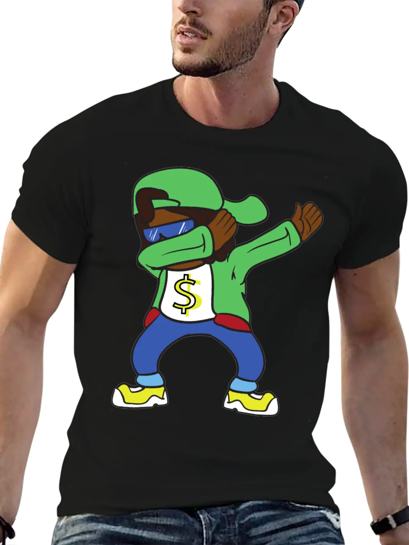 Dabbing Dab Rapper Hip Hop Stylish Everyday T-Shirt – Unisex Basic Cotton Tee