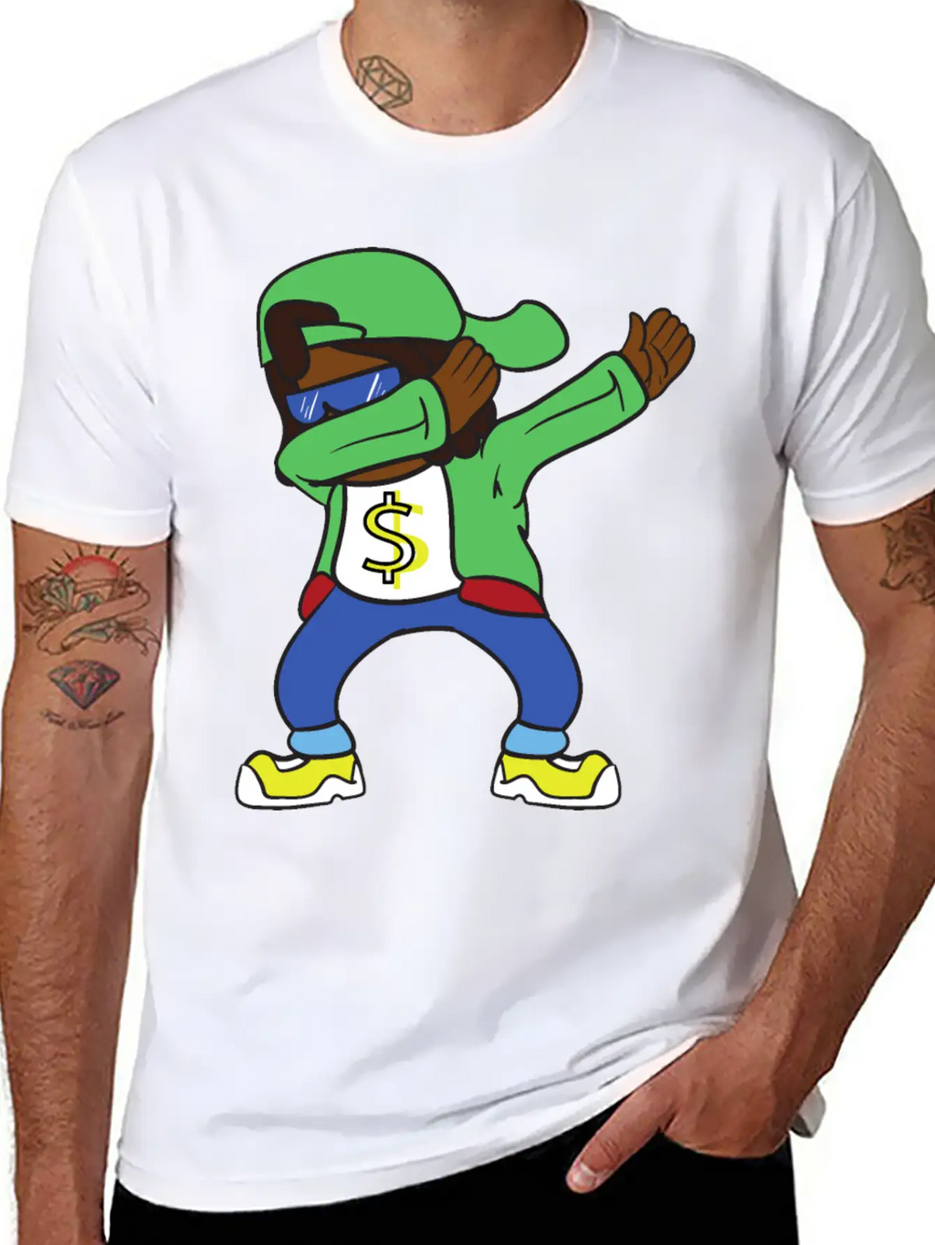 Dabbing Dab Rapper Hip Hop Stylish Everyday T-Shirt – Unisex Basic Cotton Tee