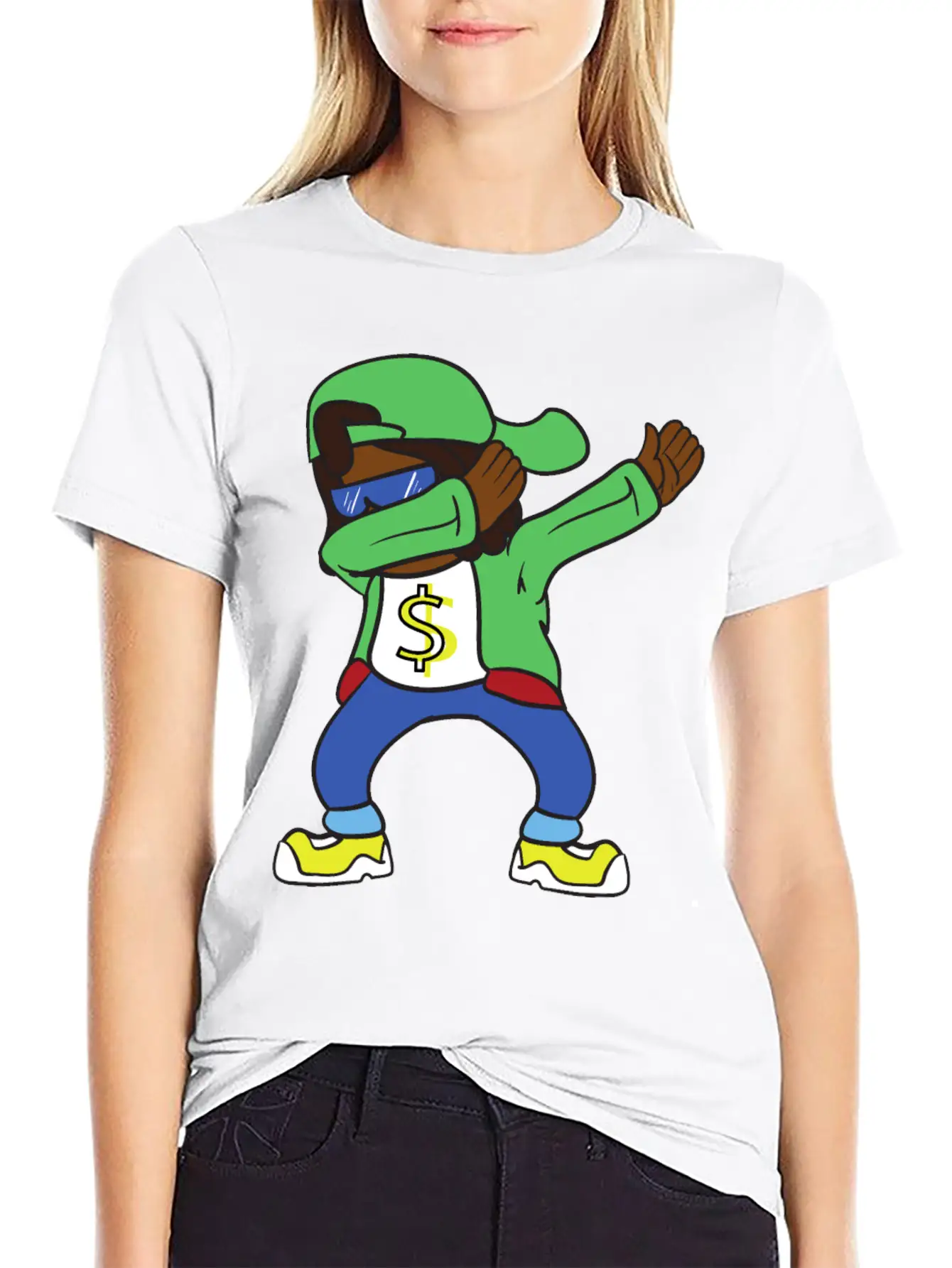 Dabbing Dab Rapper Hip Hop Stylish Everyday T-Shirt – Unisex Basic Cotton Tee