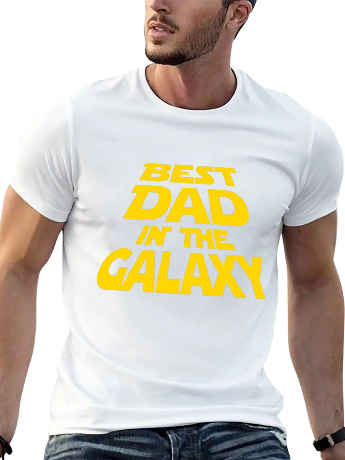 DAD GALAXY Stylish Everyday T-Shirt – Unisex Basic Cotton Tee