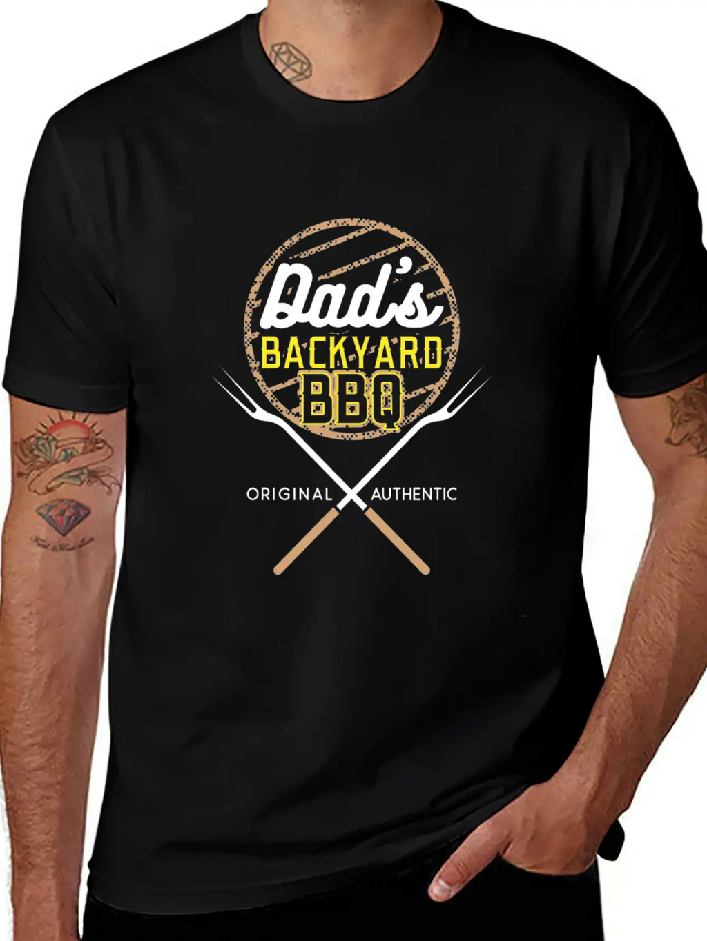 Dad S Backyard BBQ Gift Idea Unisex Casual T-Shirt – Clean Design For Daily Comfort