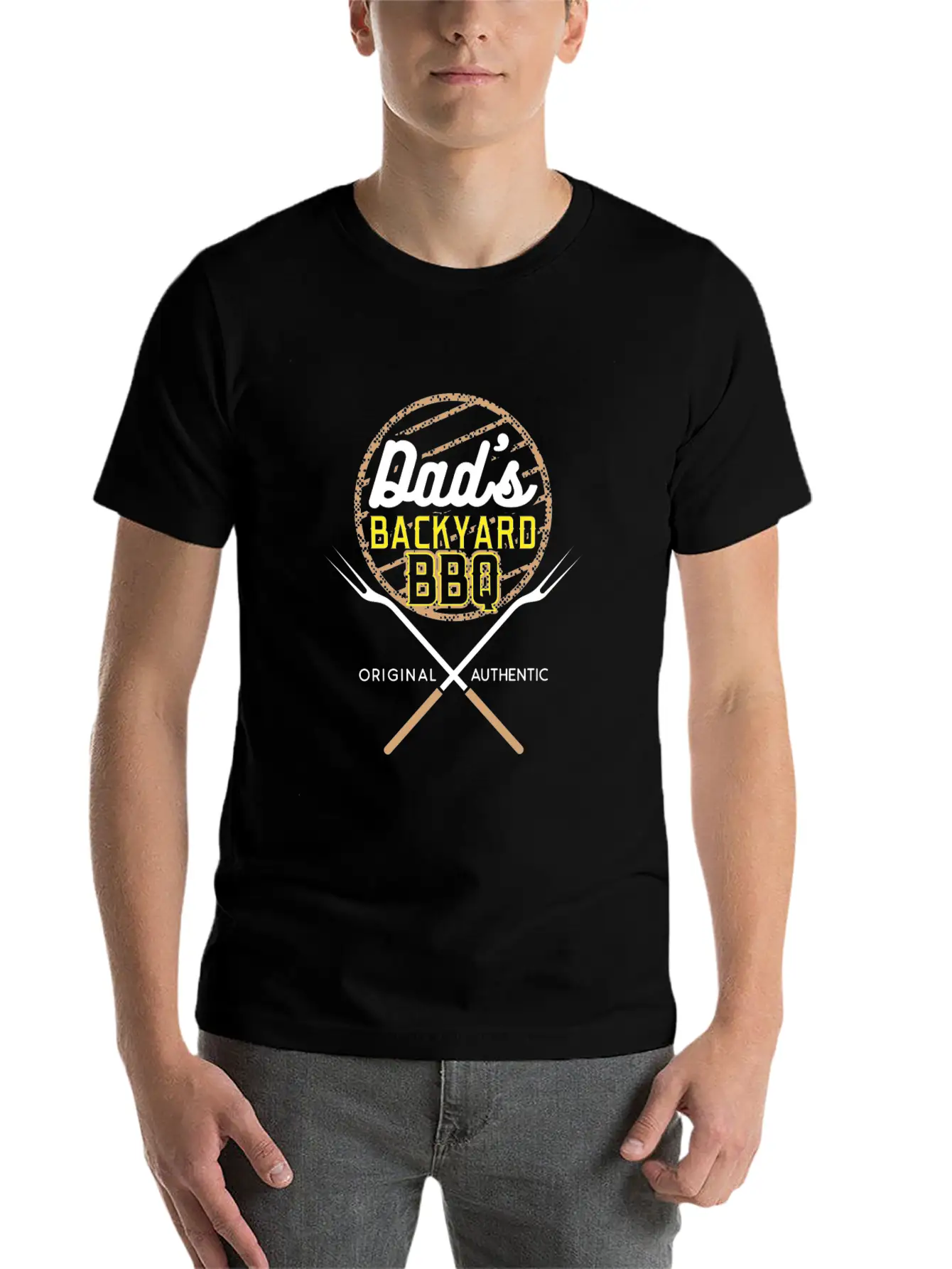 Dad S Backyard BBQ Gift Idea Unisex Casual T-Shirt – Clean Design For Daily Comfort