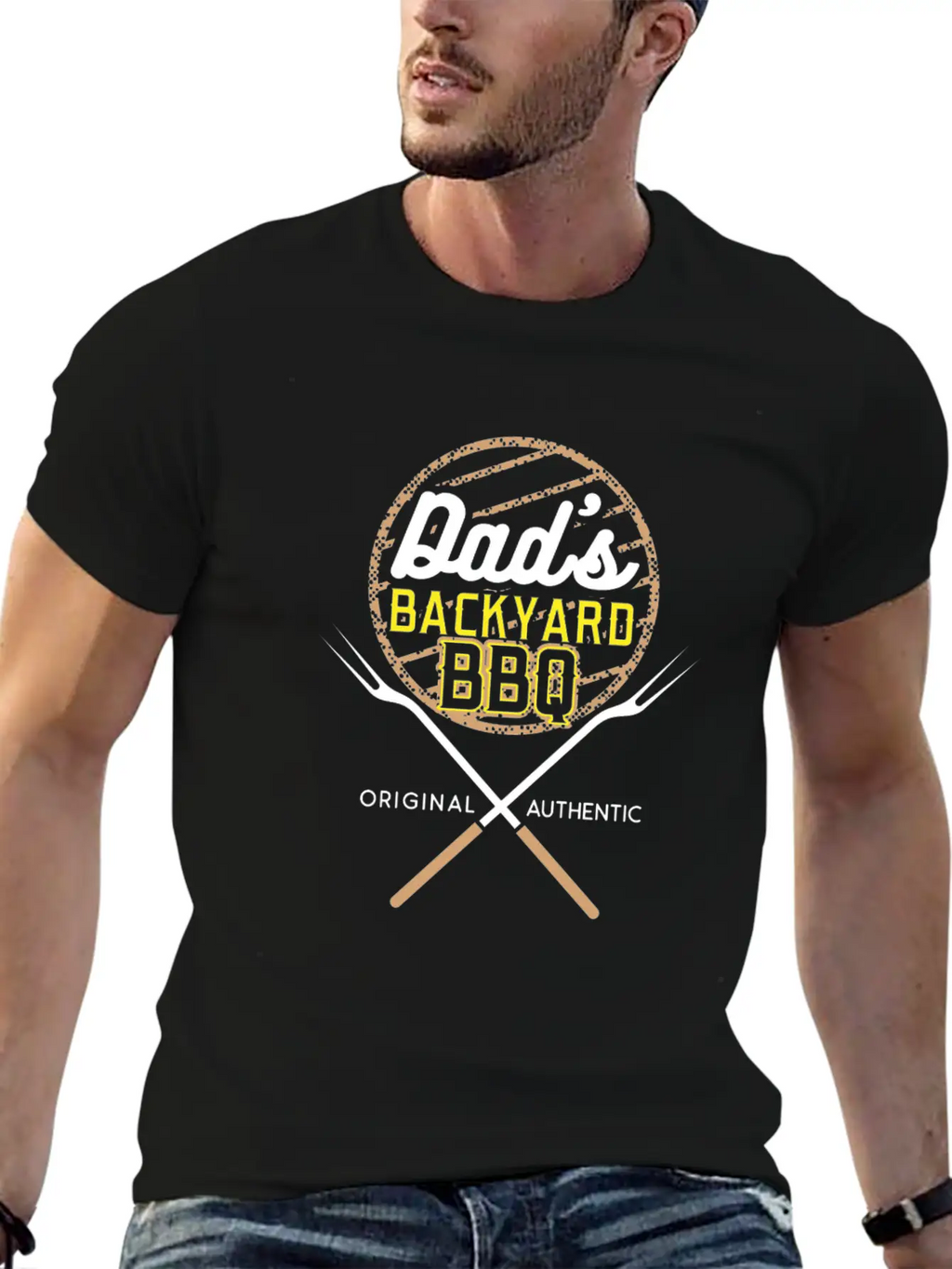 Dad S Backyard BBQ Gift Idea Unisex Casual T-Shirt – Clean Design For Daily Comfort