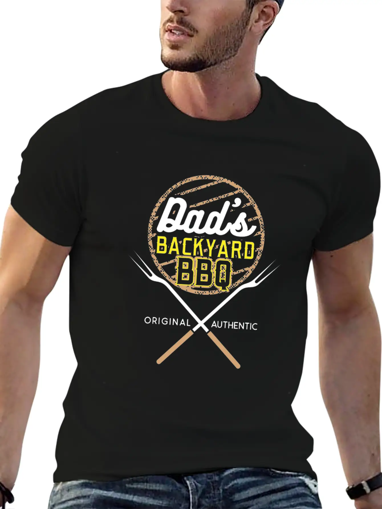 Dad S Backyard BBQ Gift Idea Unisex Casual T-Shirt – Clean Design For Daily Comfort