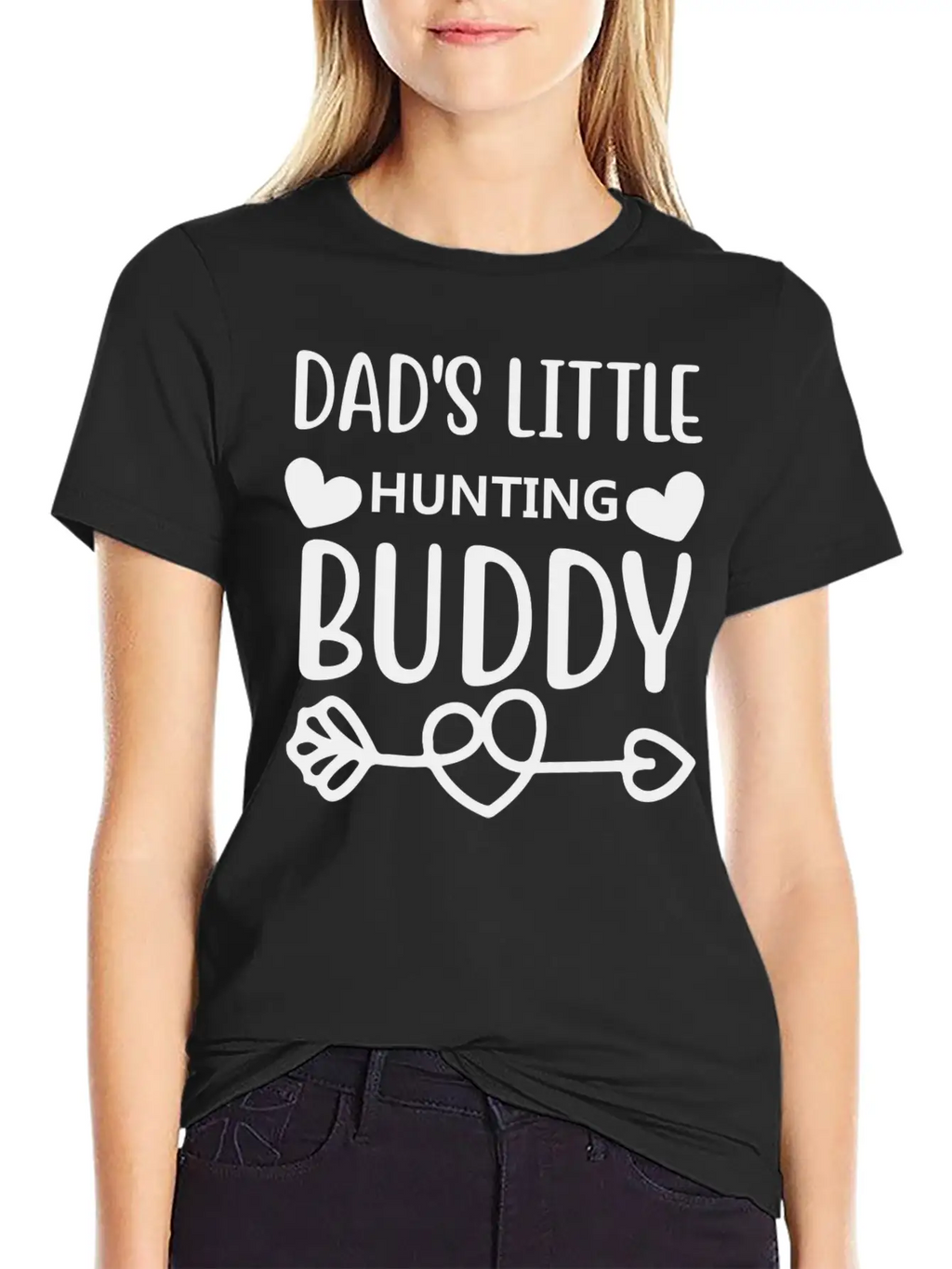 Dad S Little Hunting Buddy Stylish Everyday T-Shirt – Unisex Basic Cotton Tee