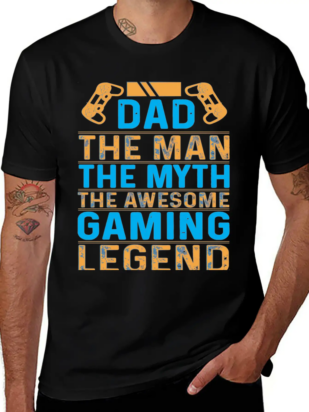 Dad The Man The Myth The Gaming Legend Stylish Everyday T-Shirt – Unisex Basic Cotton Tee
