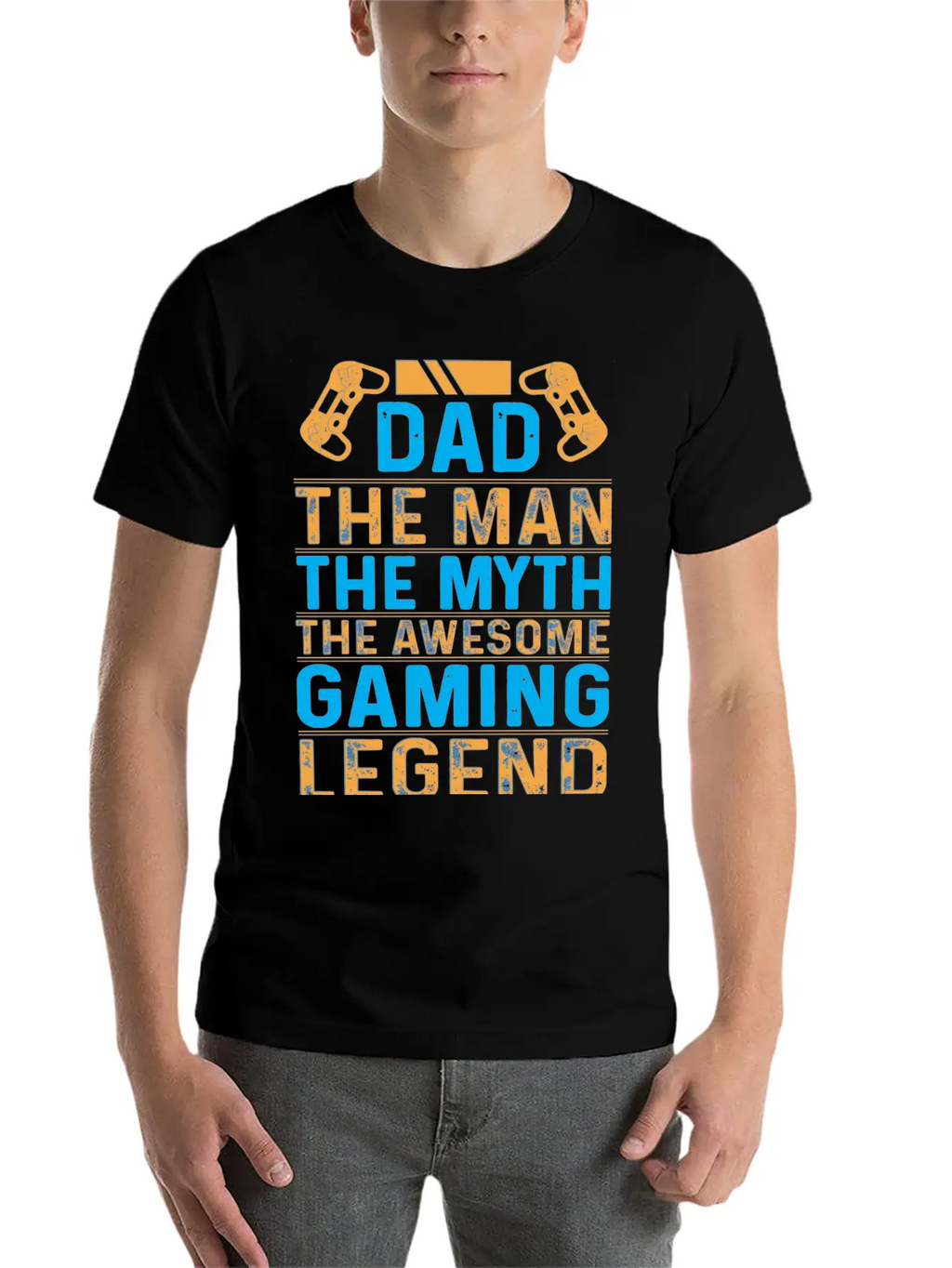 Dad The Man The Myth The Gaming Legend Stylish Everyday T-Shirt – Unisex Basic Cotton Tee