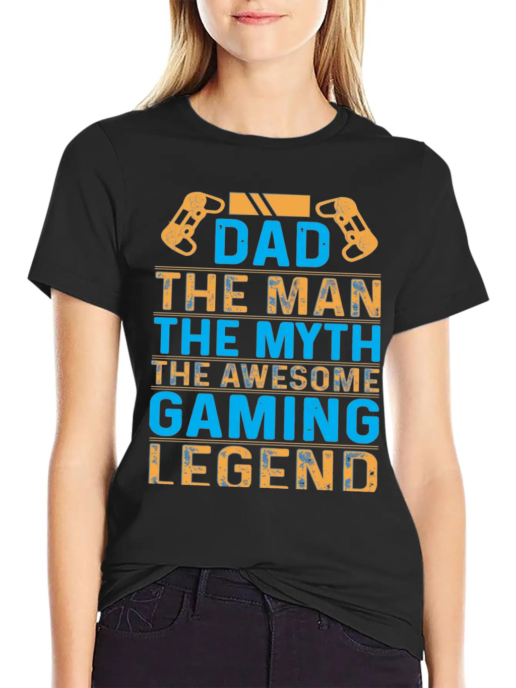 Dad The Man The Myth The Gaming Legend Stylish Everyday T-Shirt – Unisex Basic Cotton Tee