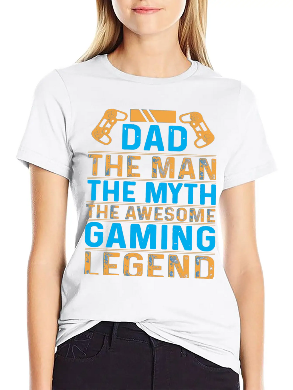 Dad The Man The Myth The Gaming Legend Stylish Everyday T-Shirt – Unisex Basic Cotton Tee