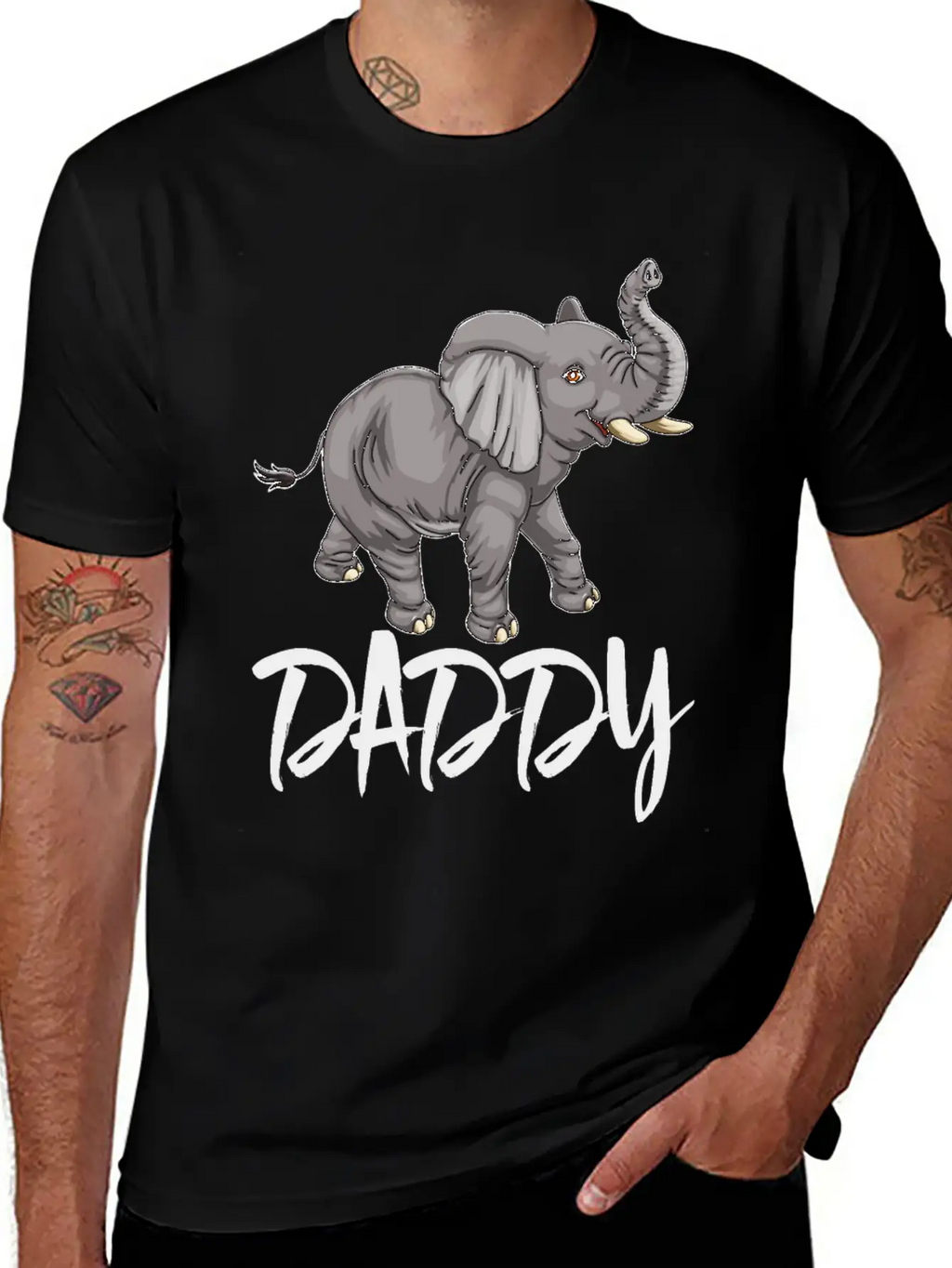 Daddy Elephants Unisex Casual T-Shirt – Clean Design For Daily Comfort