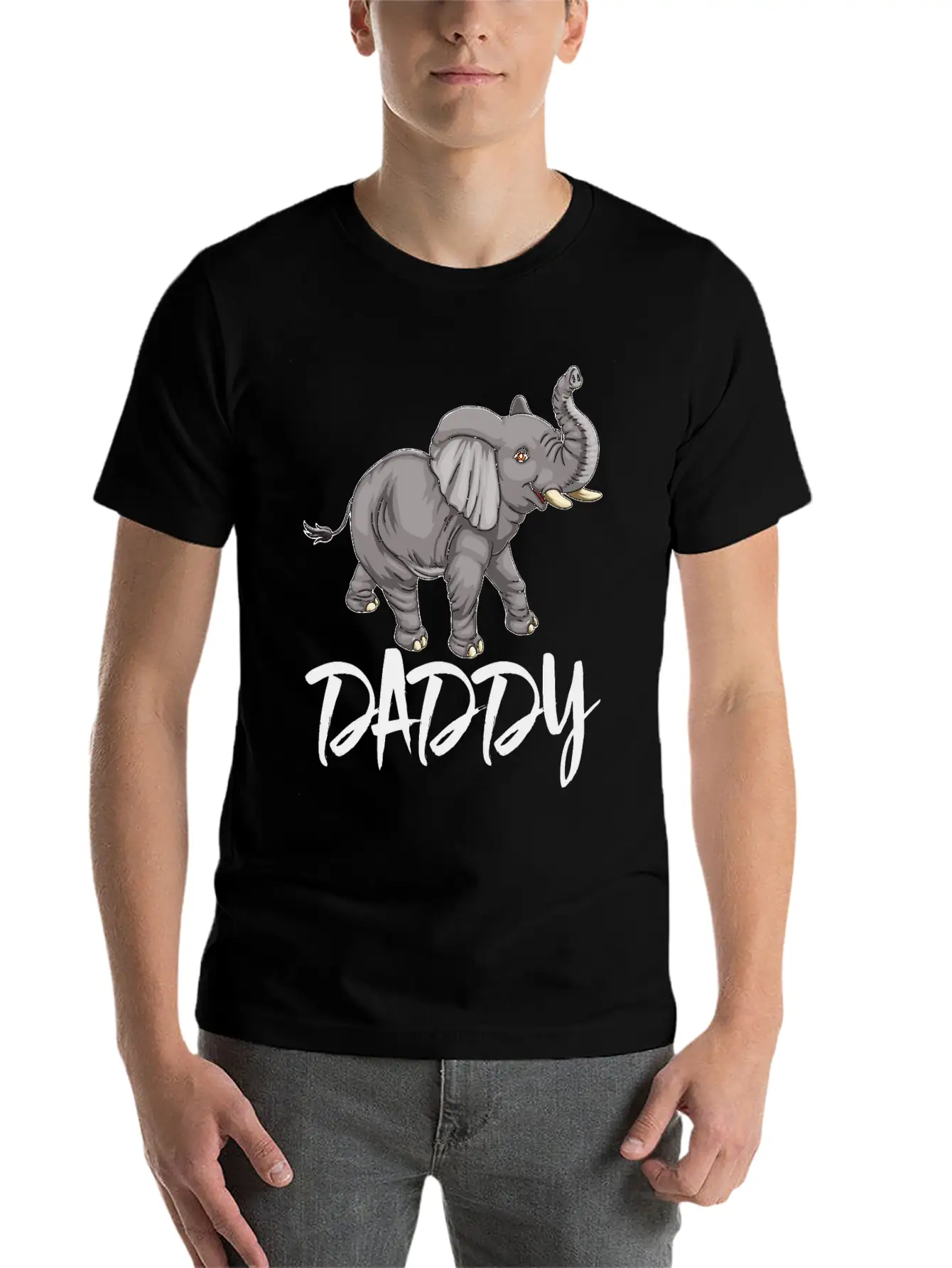 Daddy Elephants Unisex Casual T-Shirt – Clean Design For Daily Comfort