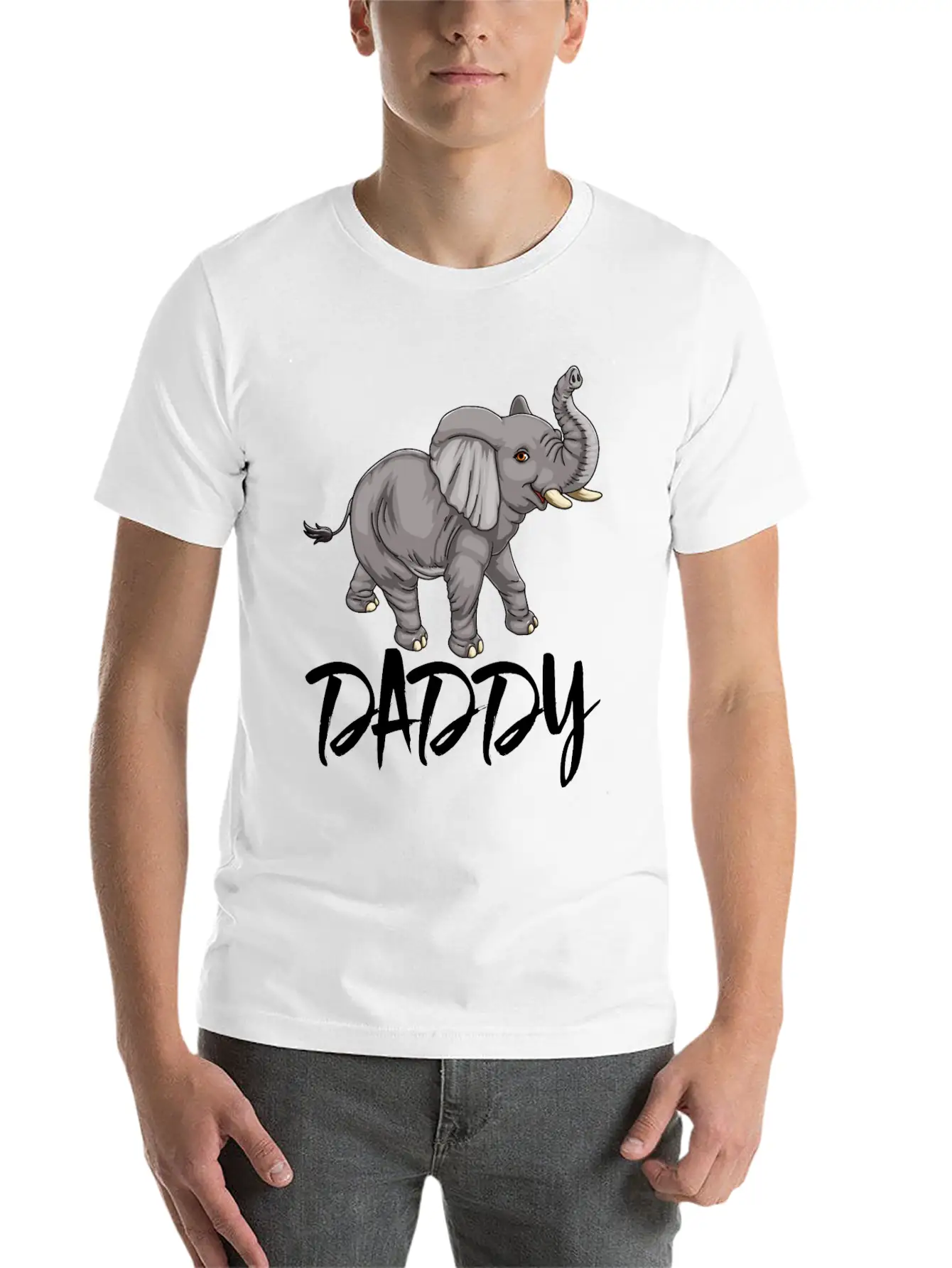Daddy Elephants Unisex Casual T-Shirt – Clean Design For Daily Comfort