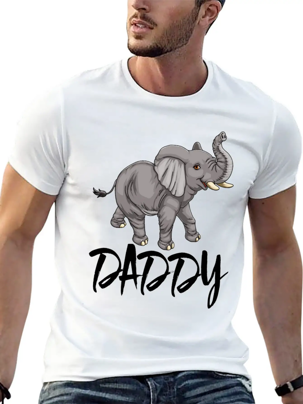 Daddy Elephants Unisex Casual T-Shirt – Clean Design For Daily Comfort