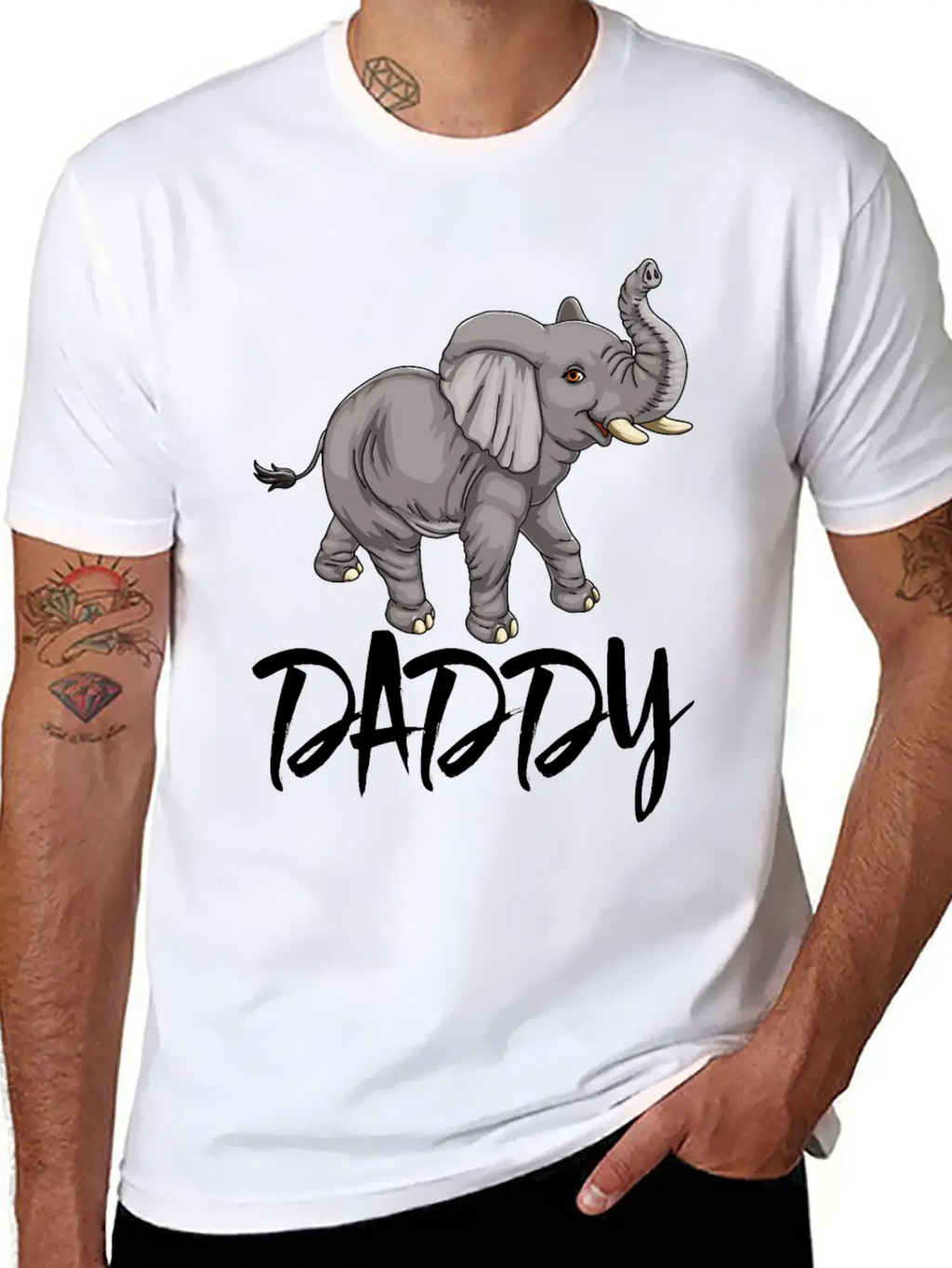 Daddy Elephants Unisex Casual T-Shirt – Clean Design For Daily Comfort