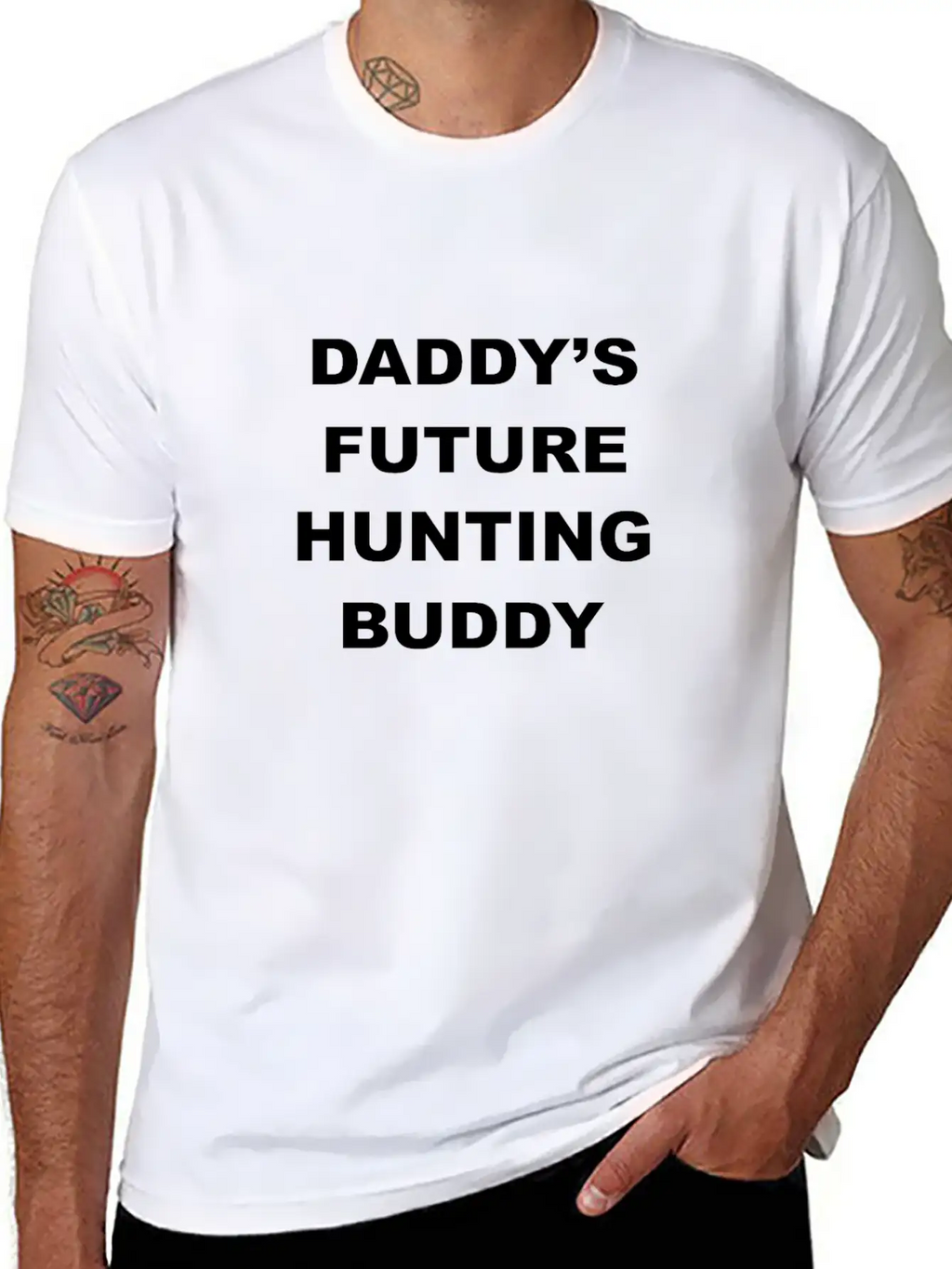 Daddy Future Hunting Buddy Stylish Everyday T-Shirt – Unisex Basic Cotton Tee