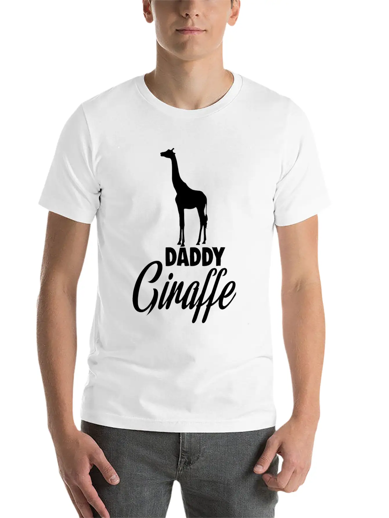 Daddy Giraffe Breathable Soft Cotton T-Shirt – Timeless Casual Look