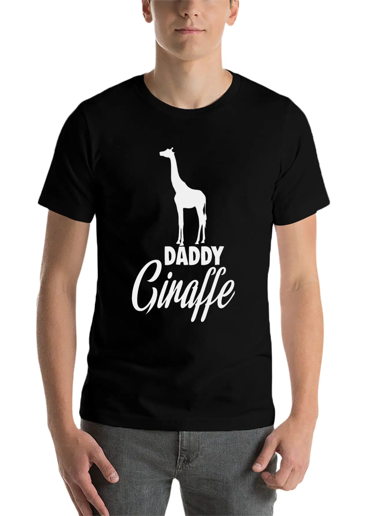 Daddy Giraffe Breathable Soft Cotton T-Shirt – Timeless Casual Look