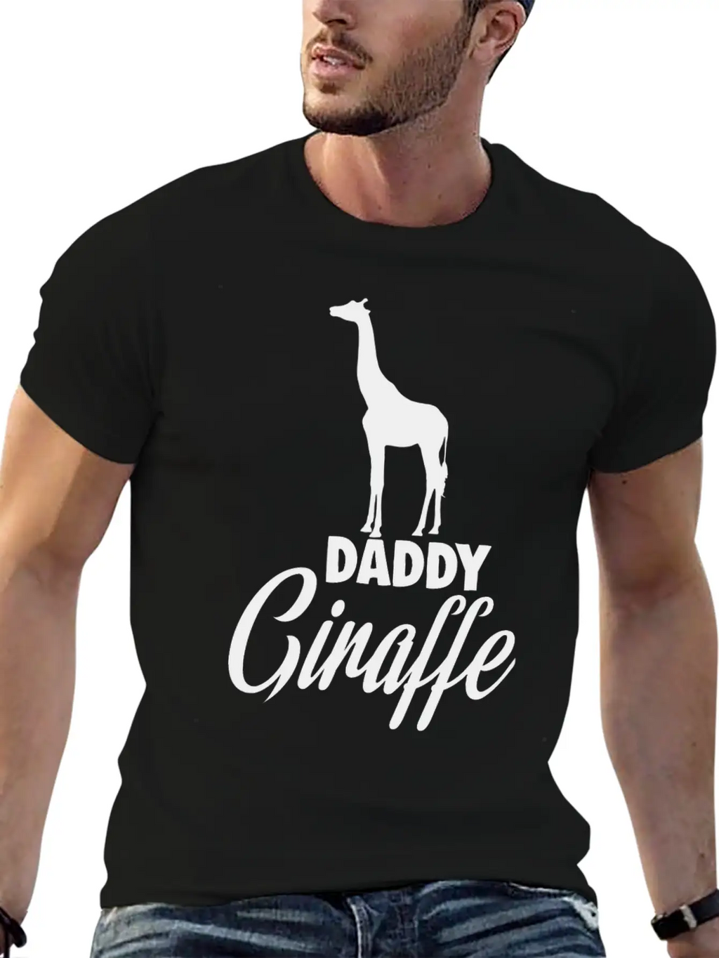 Daddy Giraffe Breathable Soft Cotton T-Shirt – Timeless Casual Look
