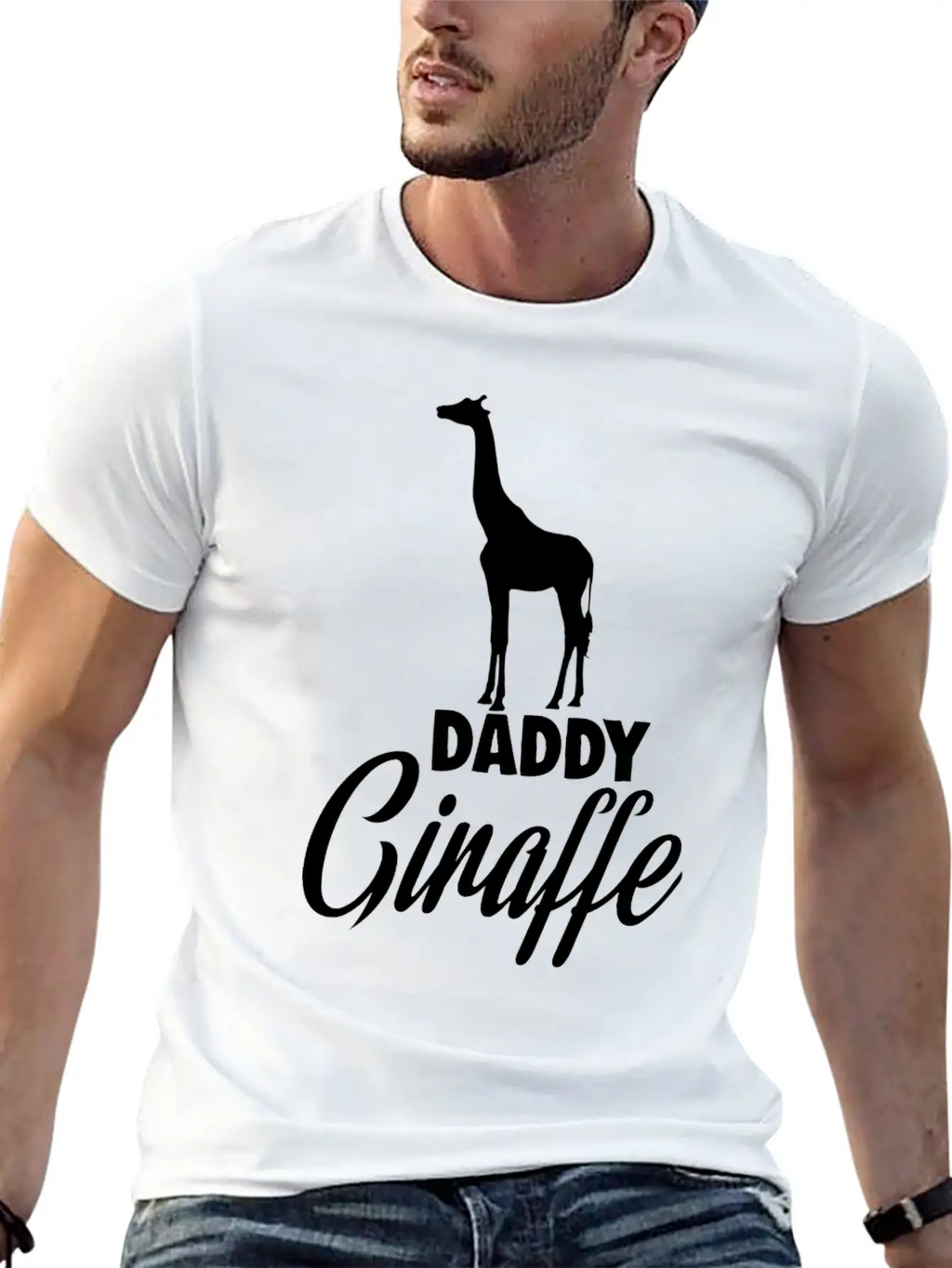 Daddy Giraffe Breathable Soft Cotton T-Shirt – Timeless Casual Look