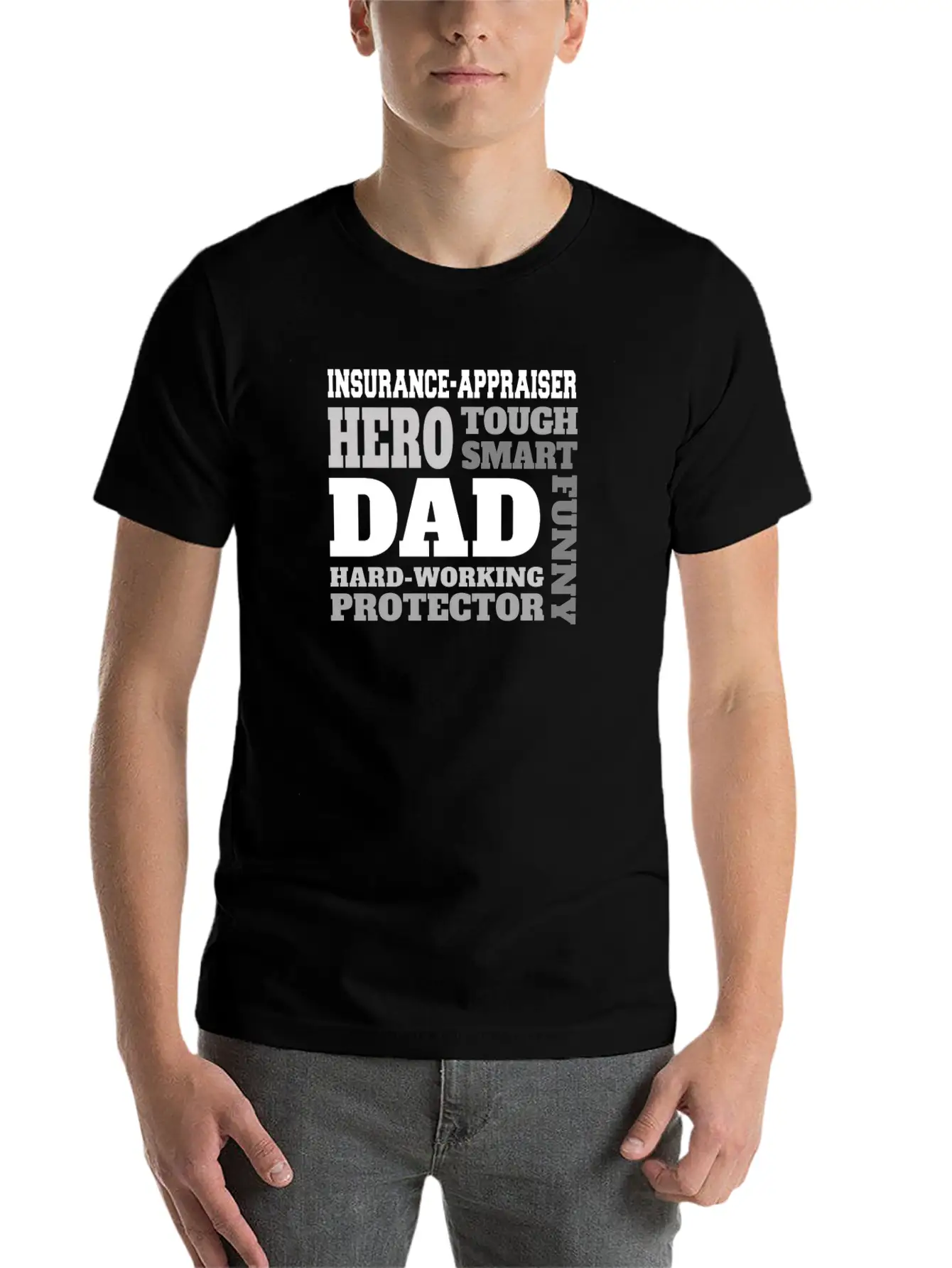 Daddy Job Funny Quote Dad Insurance-appraiser Unisex Short Sleeve Soft Cotton T-Shirt – Casual Everyday Wear