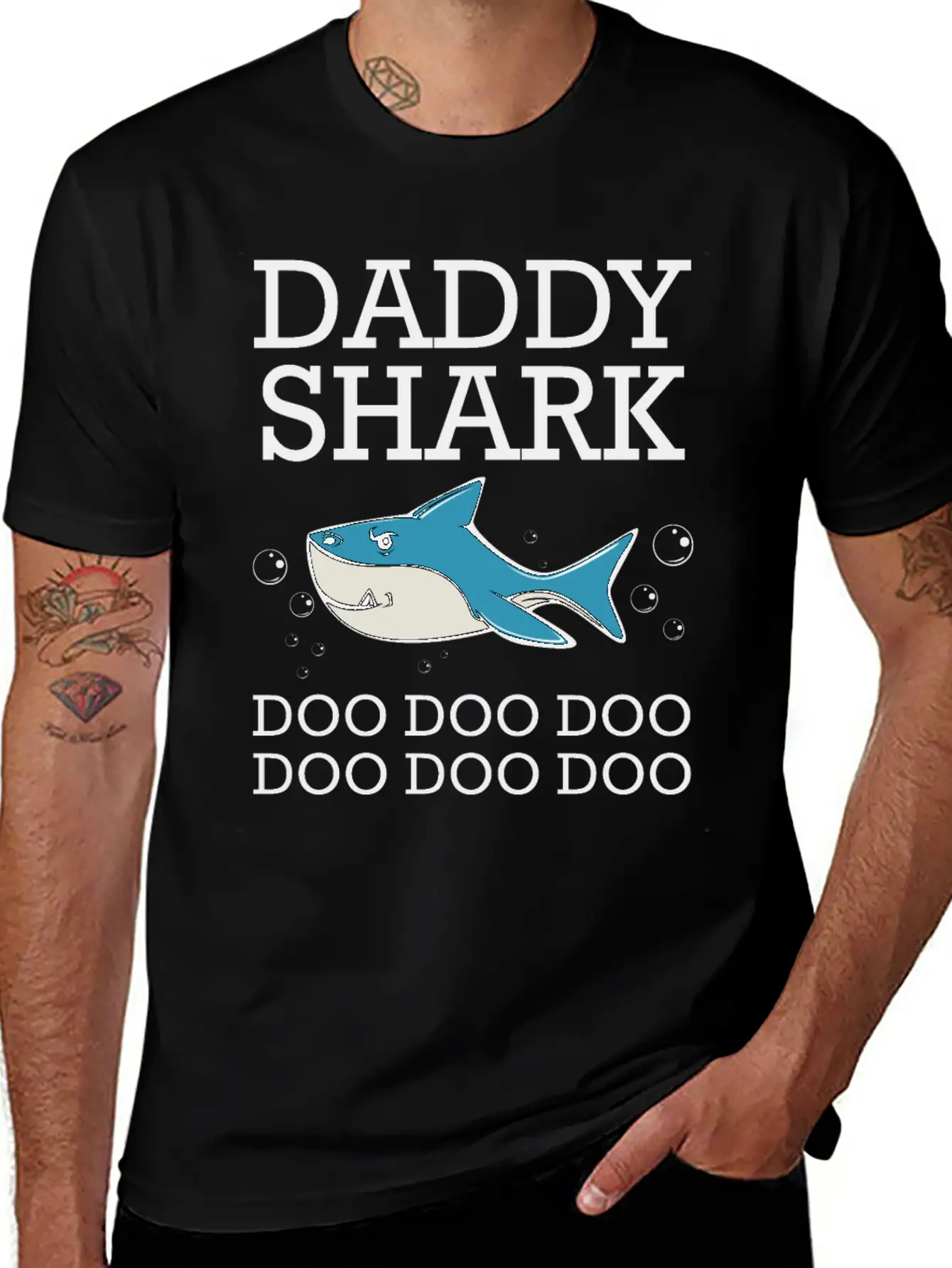 Daddy Shark Doo Doo Doo Classic Fit Graphic Tee For Daily Comfort – Unisex Cotton Shirt