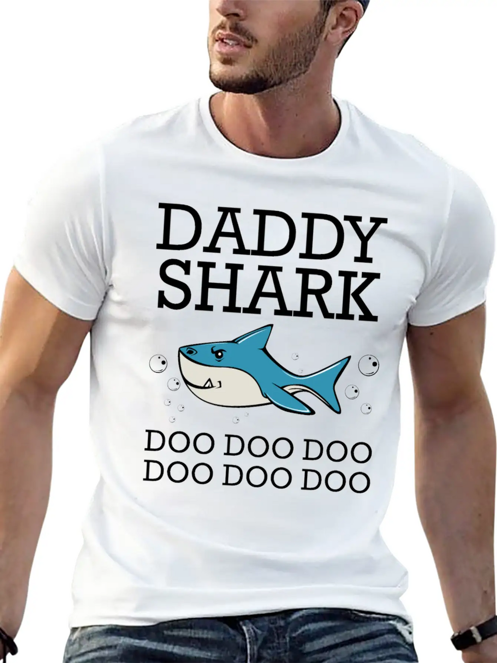 Daddy Shark Doo Doo Doo Classic Fit Graphic Tee For Daily Comfort – Unisex Cotton Shirt