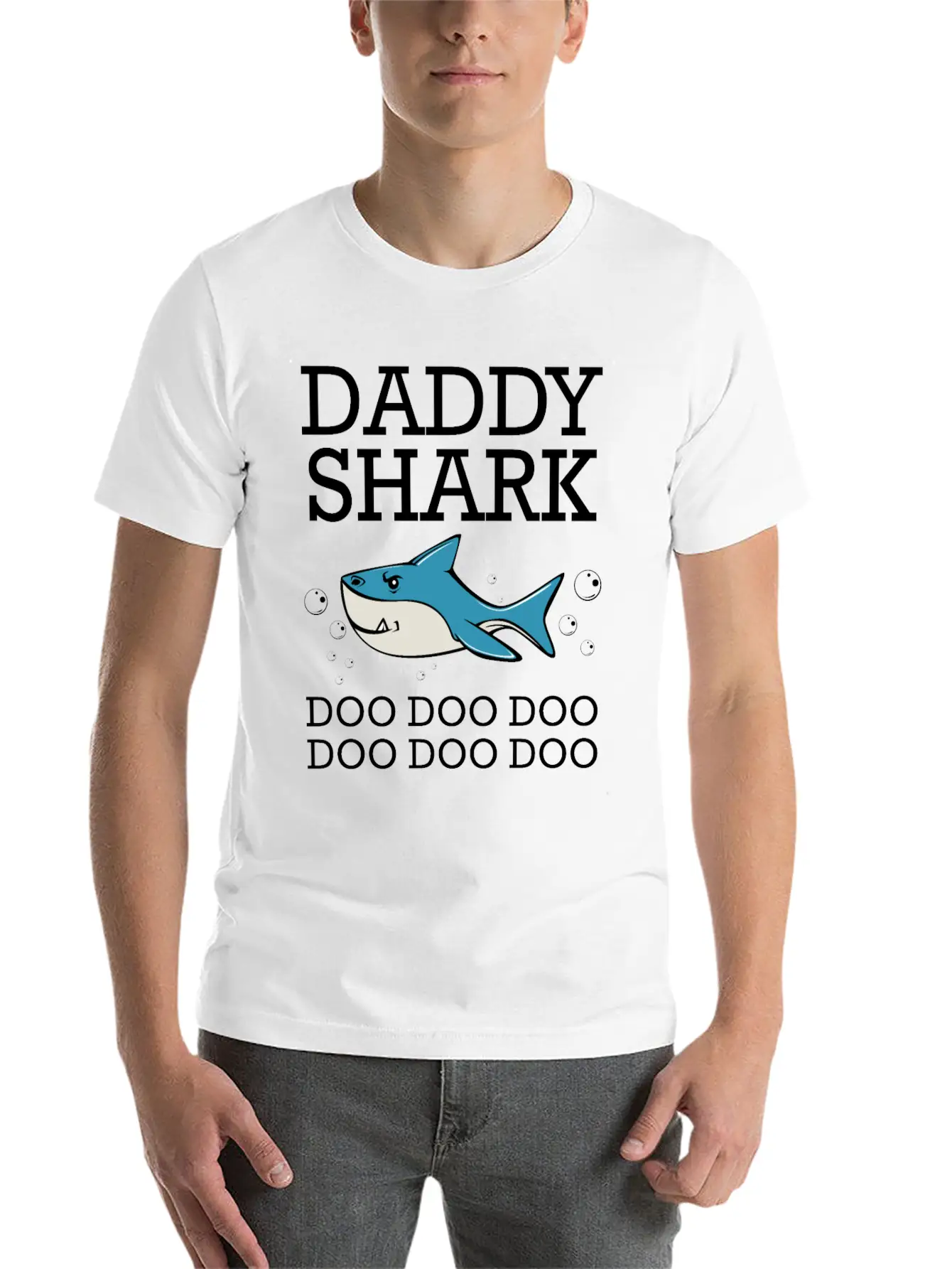 Daddy Shark Doo Doo Doo Classic Fit Graphic Tee For Daily Comfort – Unisex Cotton Shirt