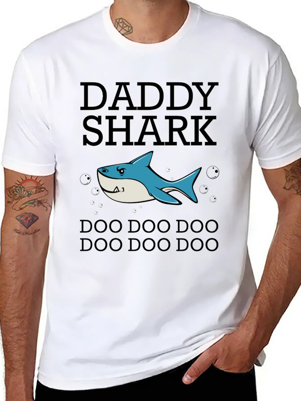Daddy Shark Doo Doo Doo Classic Fit Graphic Tee For Daily Comfort – Unisex Cotton Shirt