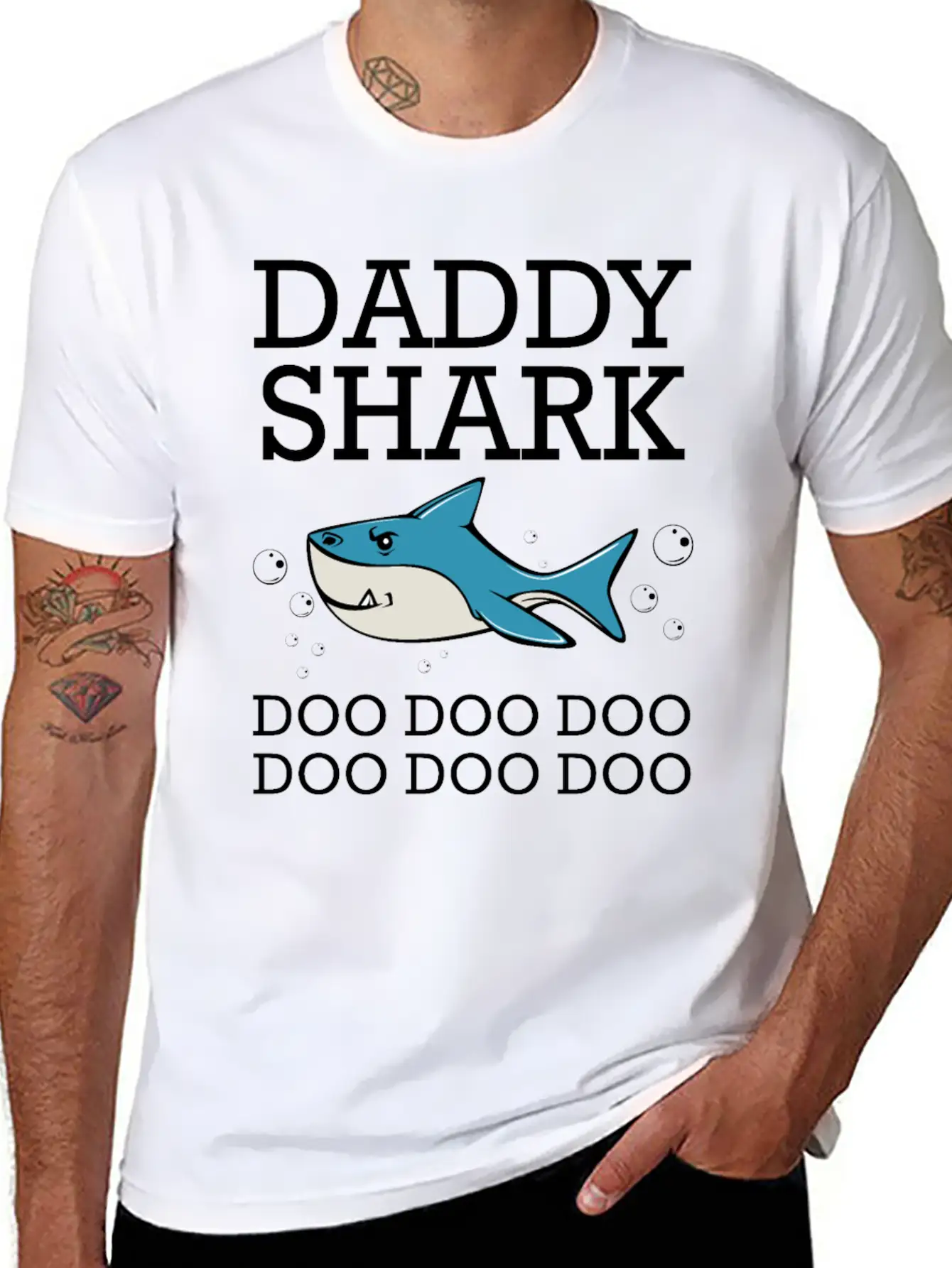 Daddy Shark Doo Doo Doo Classic Fit Graphic Tee For Daily Comfort – Unisex Cotton Shirt