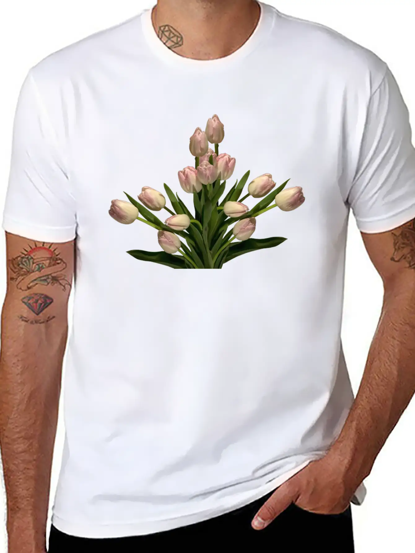 Daffodils Roses Rosen Blumen Flowers Tulips Tulpen Classic Fit Graphic Tee For Daily Comfort – Unisex Cotton Shirt