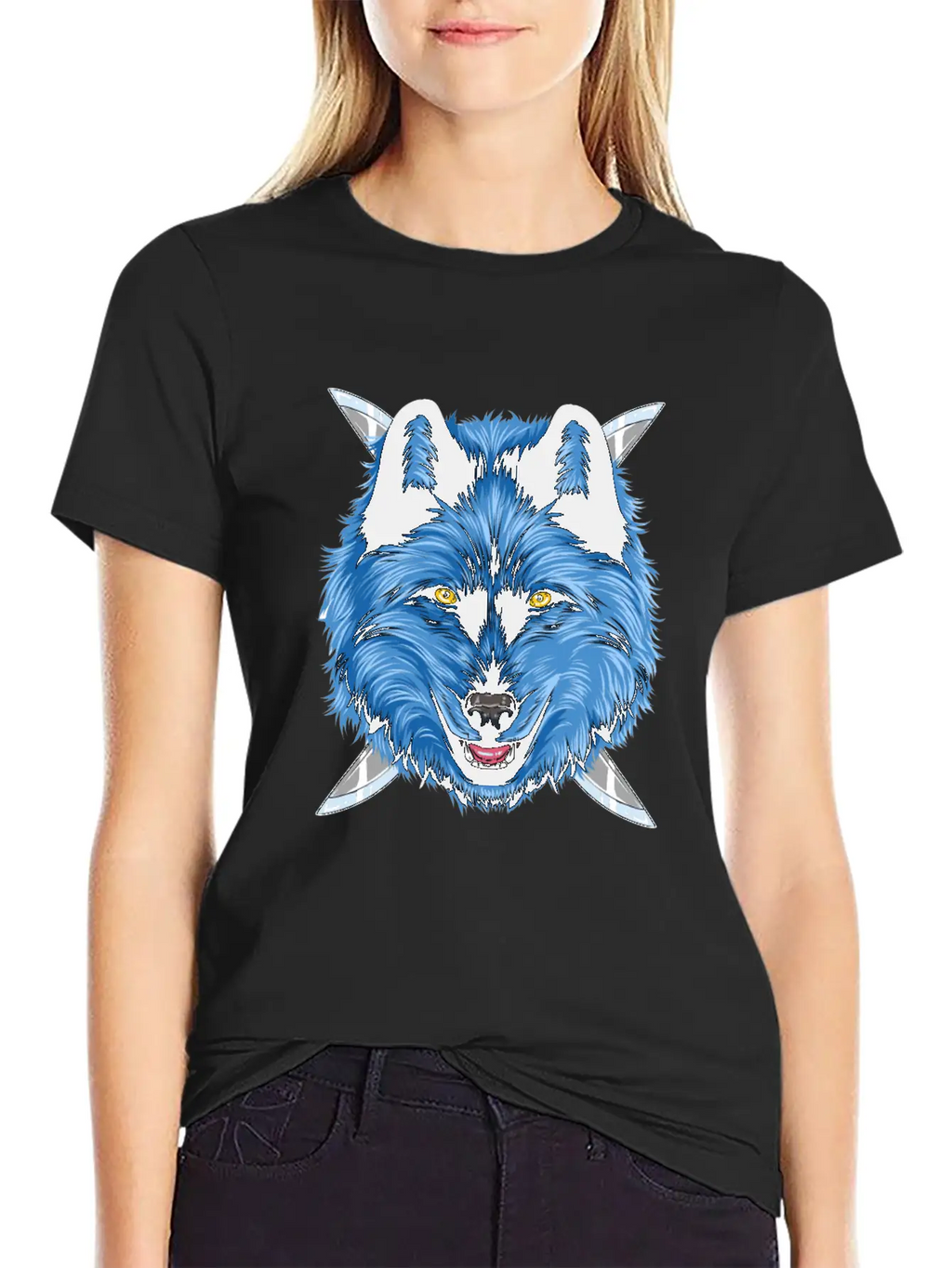 Dagger Wolf Unisex Casual T-Shirt – Clean Design For Daily Comfort