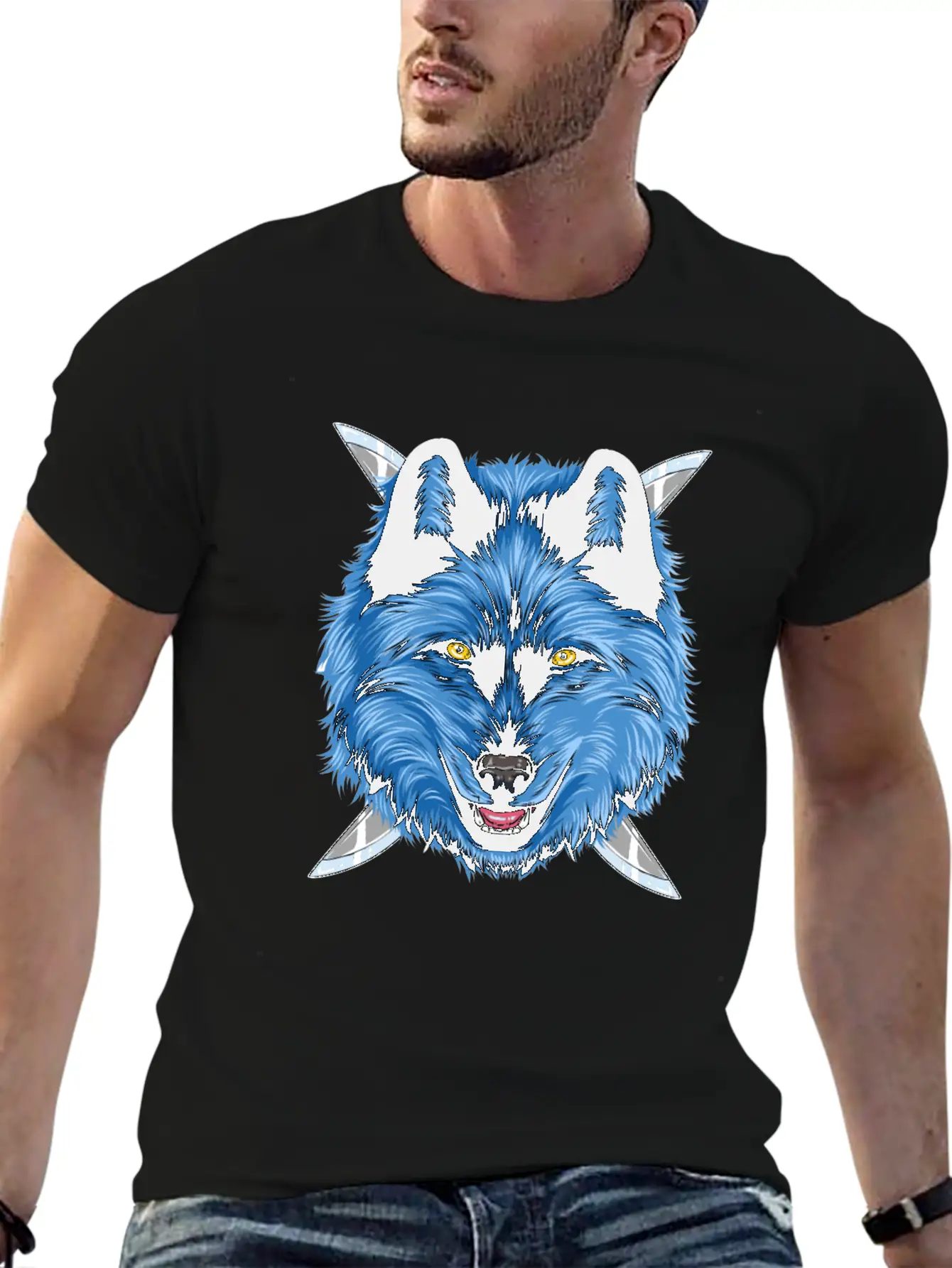 Dagger Wolf Unisex Casual T-Shirt – Clean Design For Daily Comfort