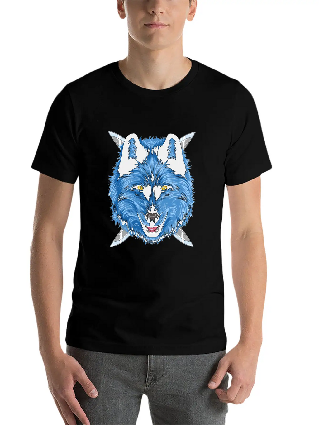 Dagger Wolf Unisex Casual T-Shirt – Clean Design For Daily Comfort