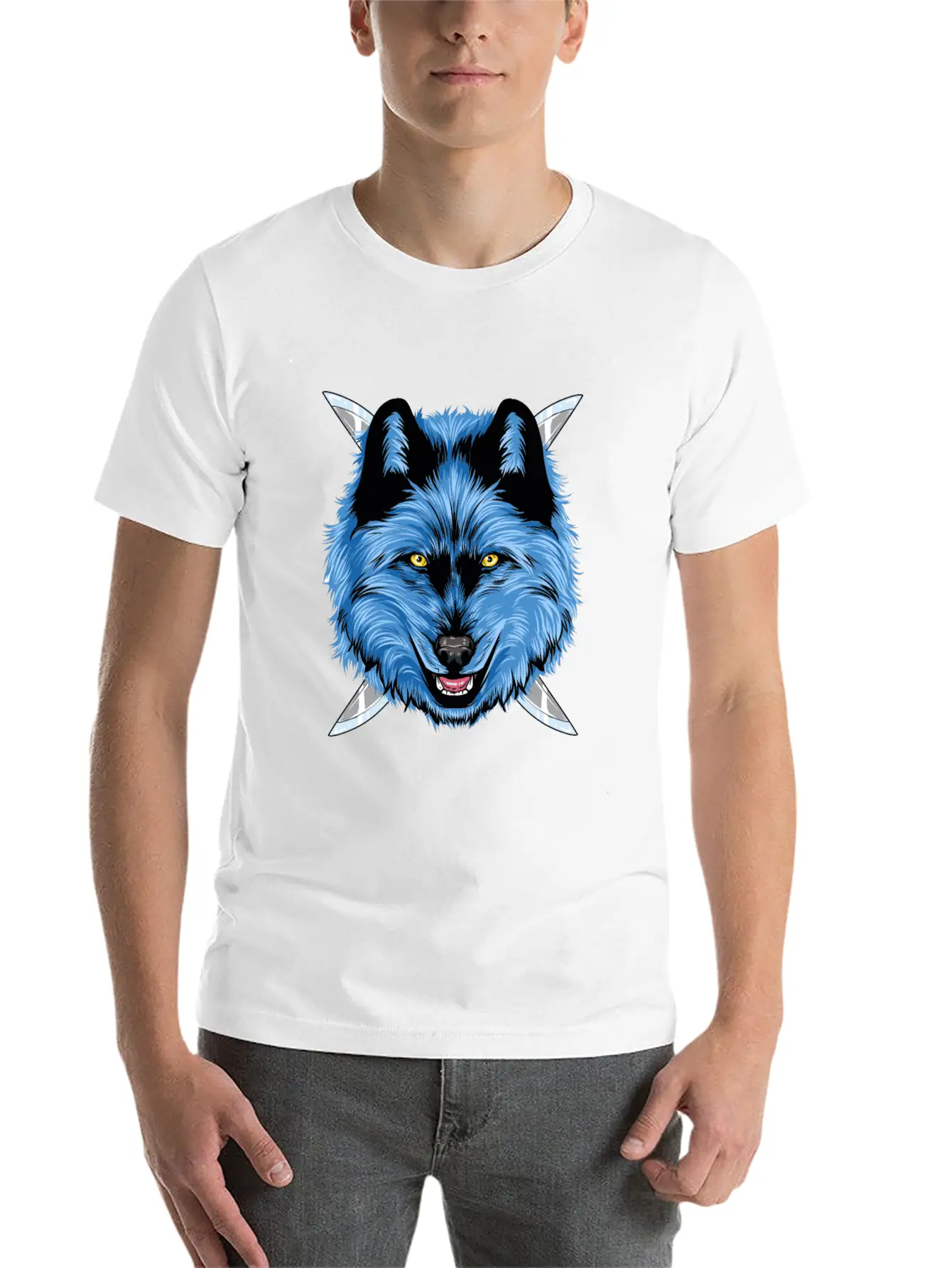 Dagger Wolf Unisex Casual T-Shirt – Clean Design For Daily Comfort