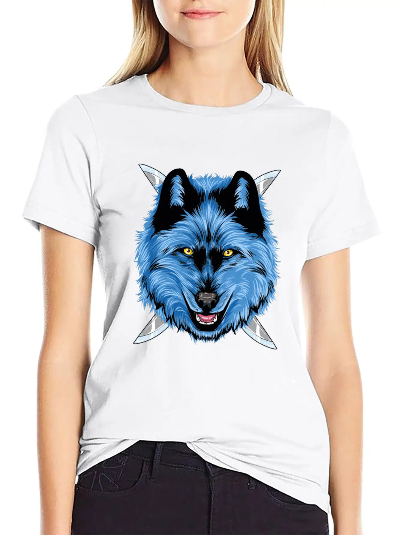 Dagger Wolf Unisex Casual T-Shirt – Clean Design For Daily Comfort