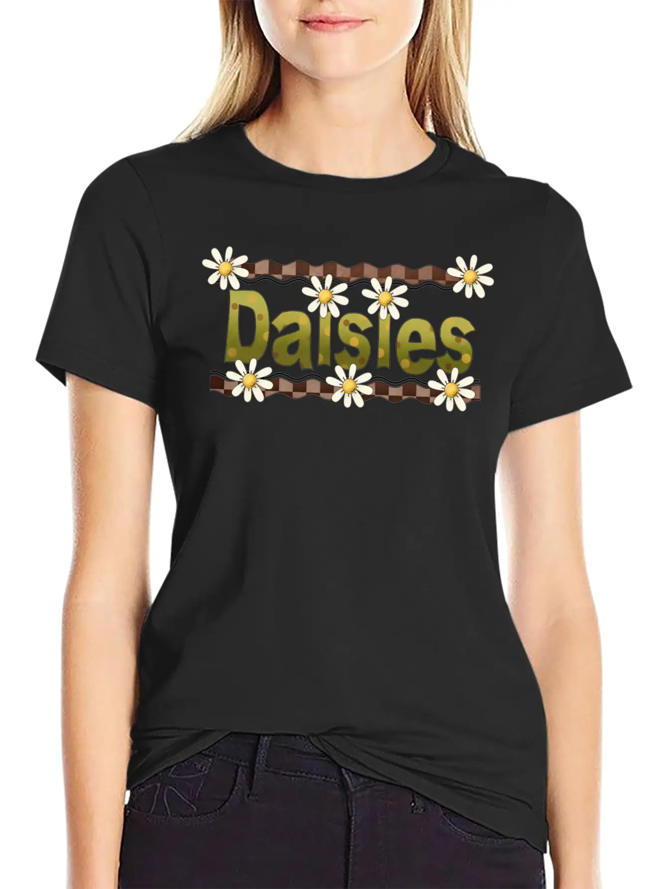Daisies Unisex Casual T-Shirt – Clean Design For Daily Comfort