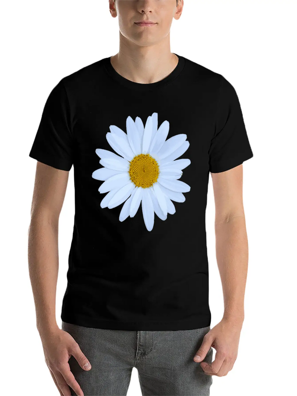 Daisy Flower Breathable Soft Cotton T-Shirt – Timeless Casual Look