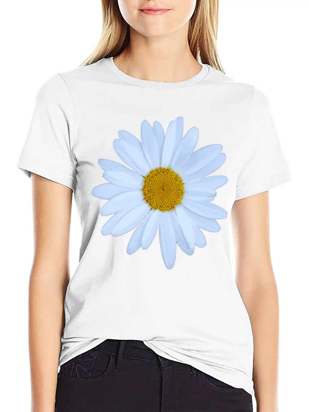 Daisy Flower Breathable Soft Cotton T-Shirt – Timeless Casual Look