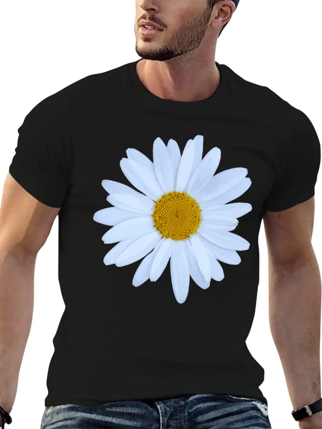 Daisy Flower Breathable Soft Cotton T-Shirt – Timeless Casual Look