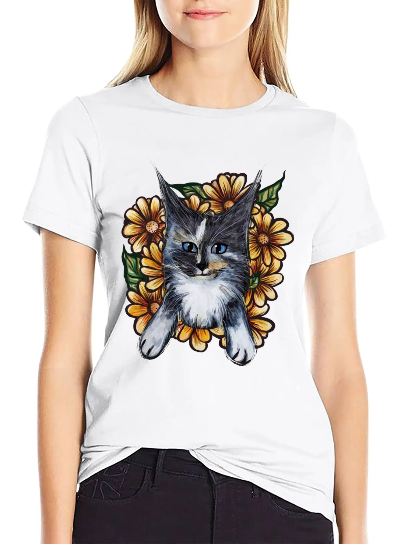 Daisy Maine Coons Unisex Casual T-Shirt – Clean Design For Daily Comfort